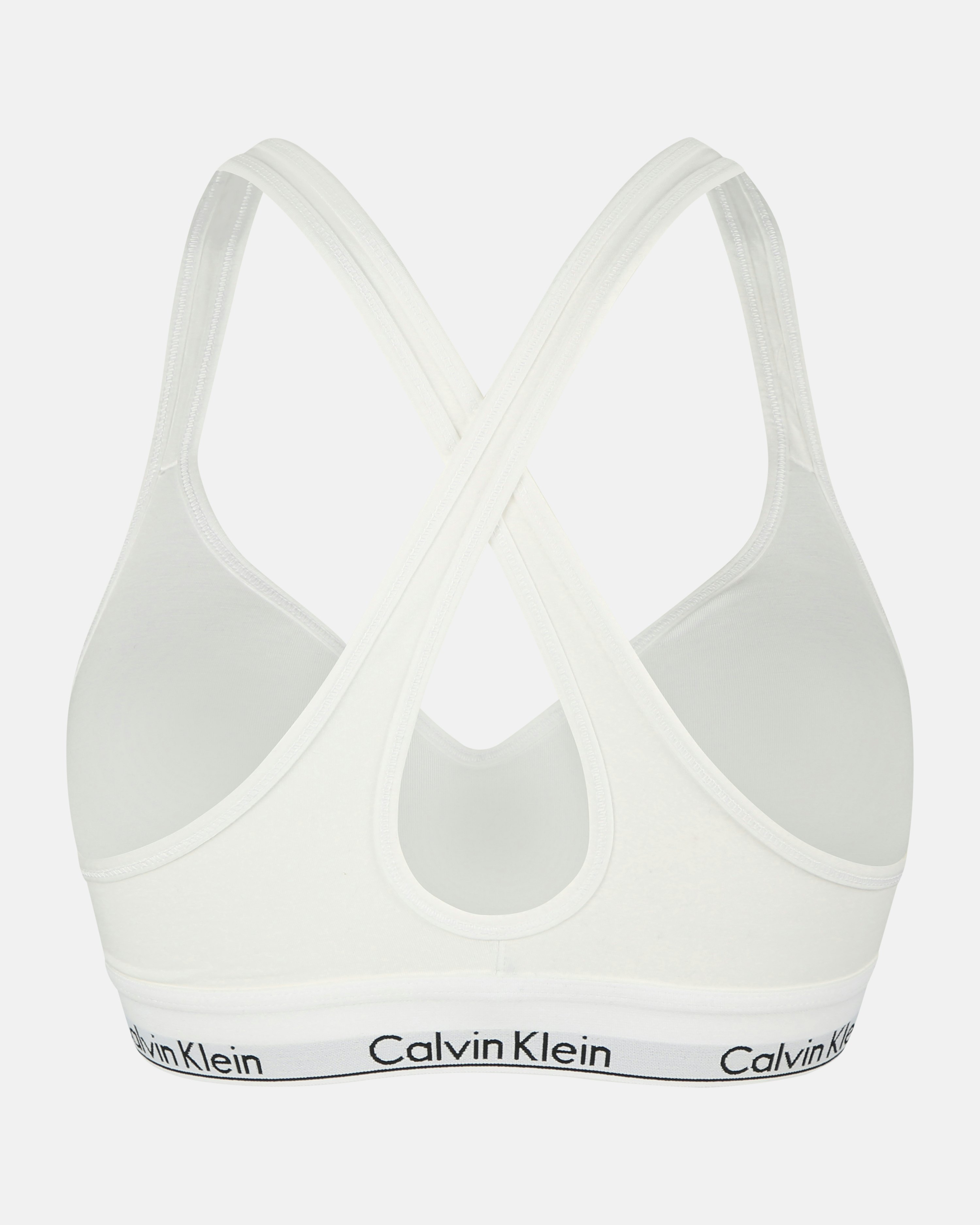 Calvin Klein Women's Bralette Lift Padded Bra, White, L 
