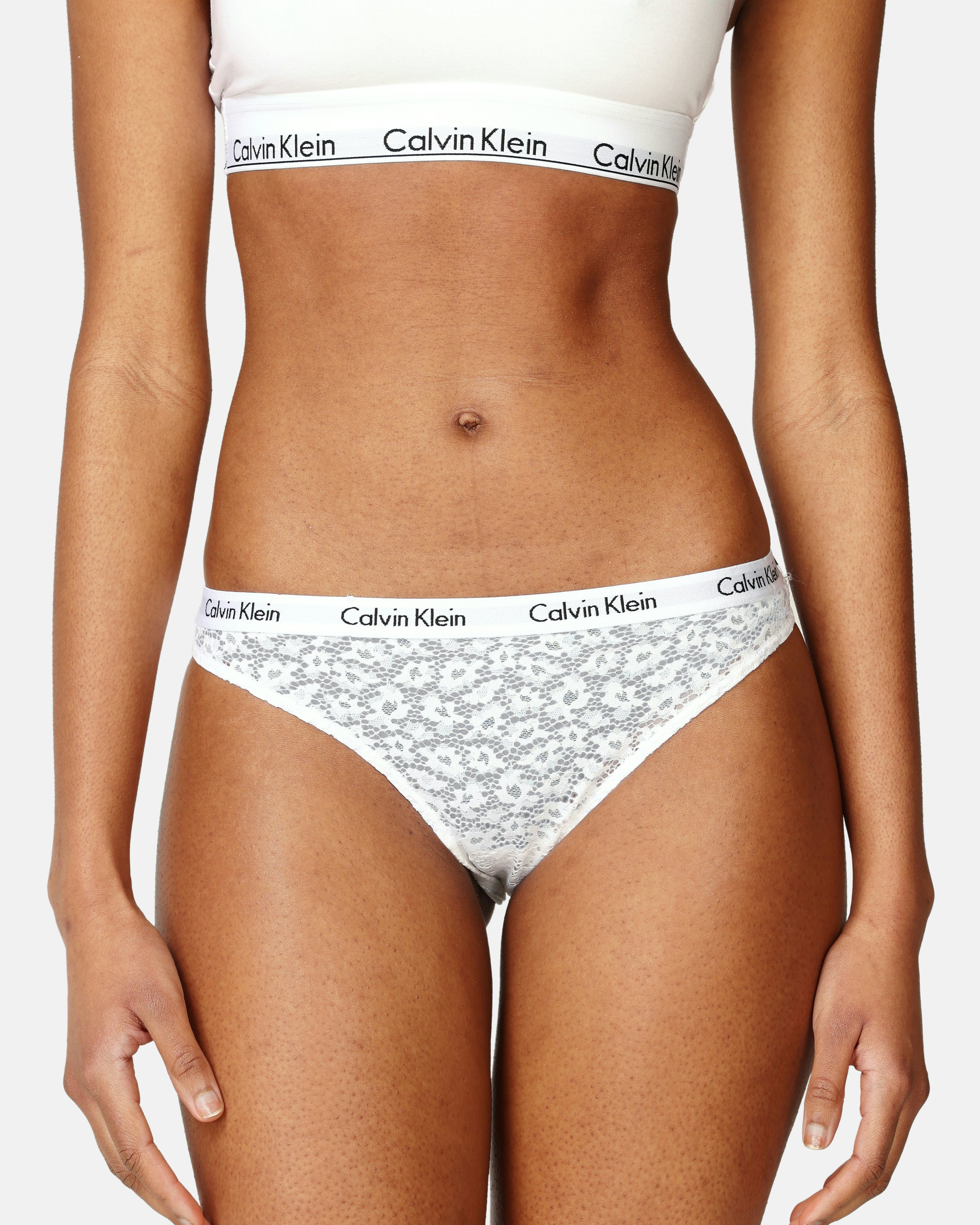 Buy Calvin Klein Pink Carousel Lace Brazilian Knickers 3 Pack from