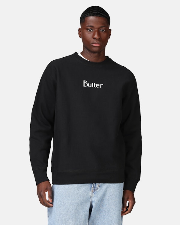 Butter Goods Sweatshirt Classic Logo Sweatshirt Svart till herr