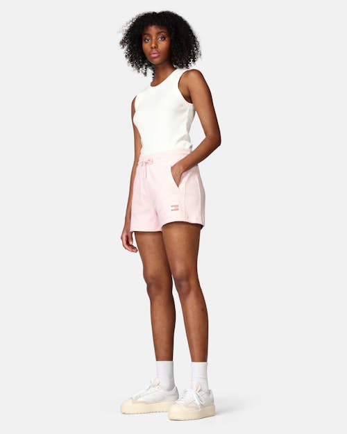 FILA Womens Casual Shorts UK 12 Medium W30 Pink Cotton