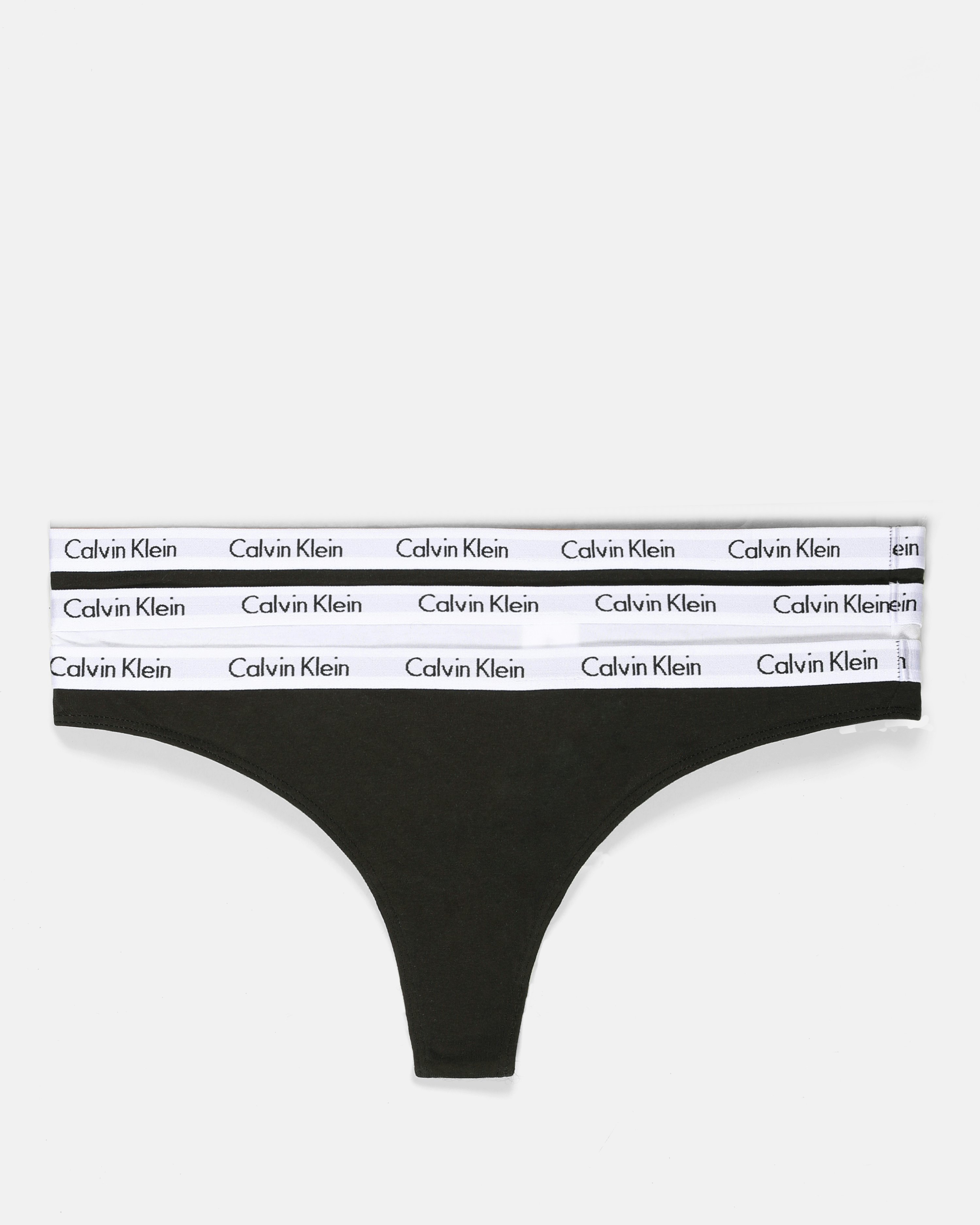 Calvin Klein Trosor - Carousel 3-Pack Thongs Svart till dam