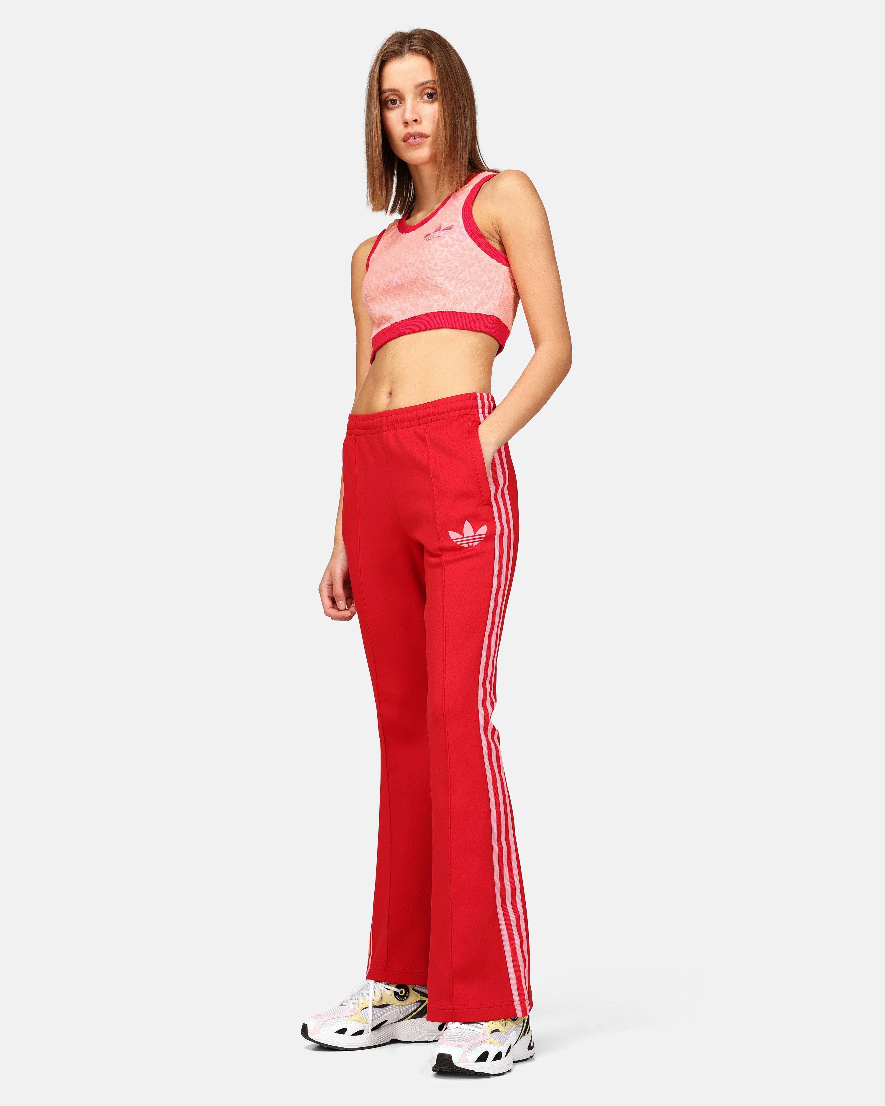 adidas Adicolor Heritage Now Striped Track Pants - Red