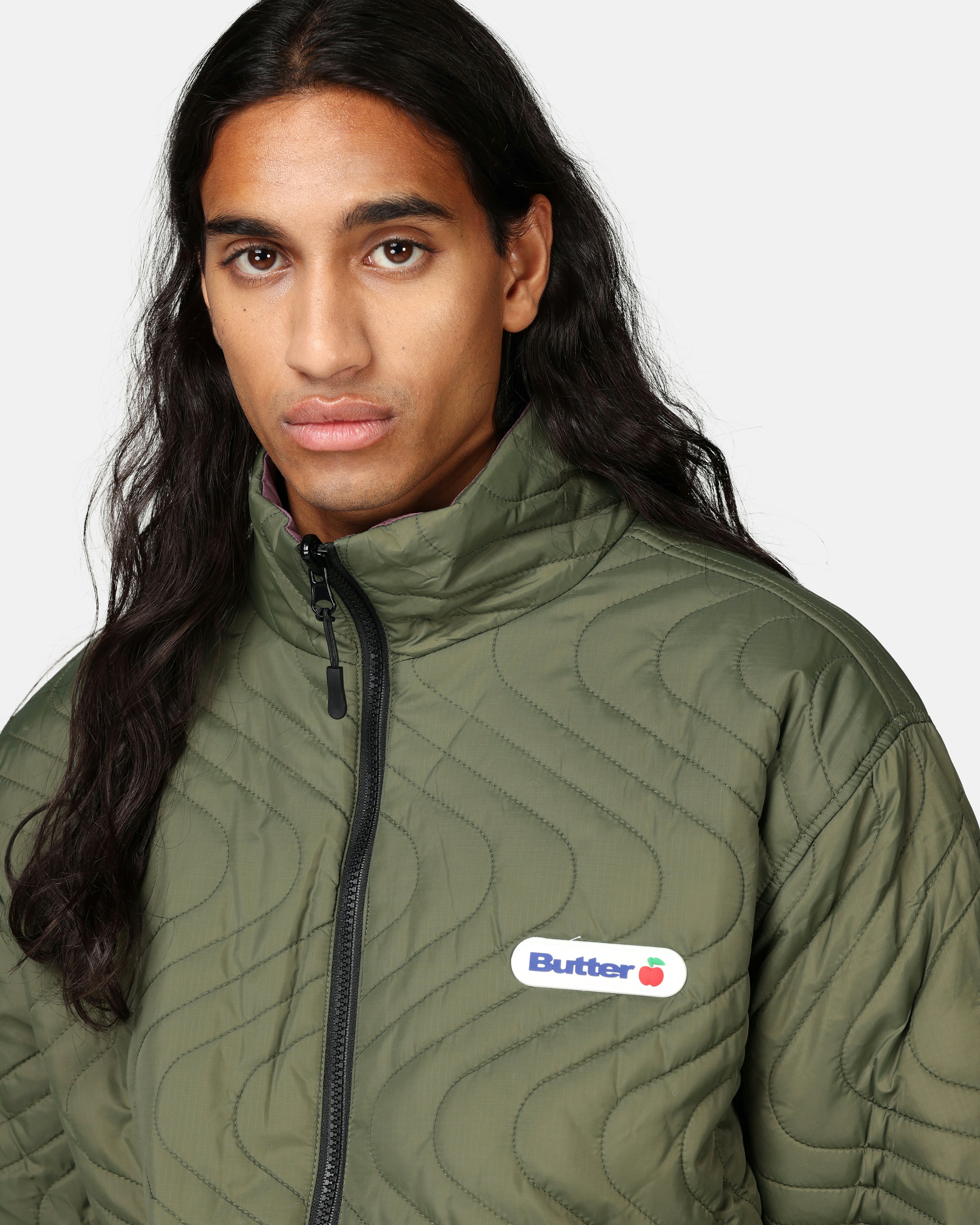 Butter Goods Jacket - Quilted Reversible Green | Men | Junkyard