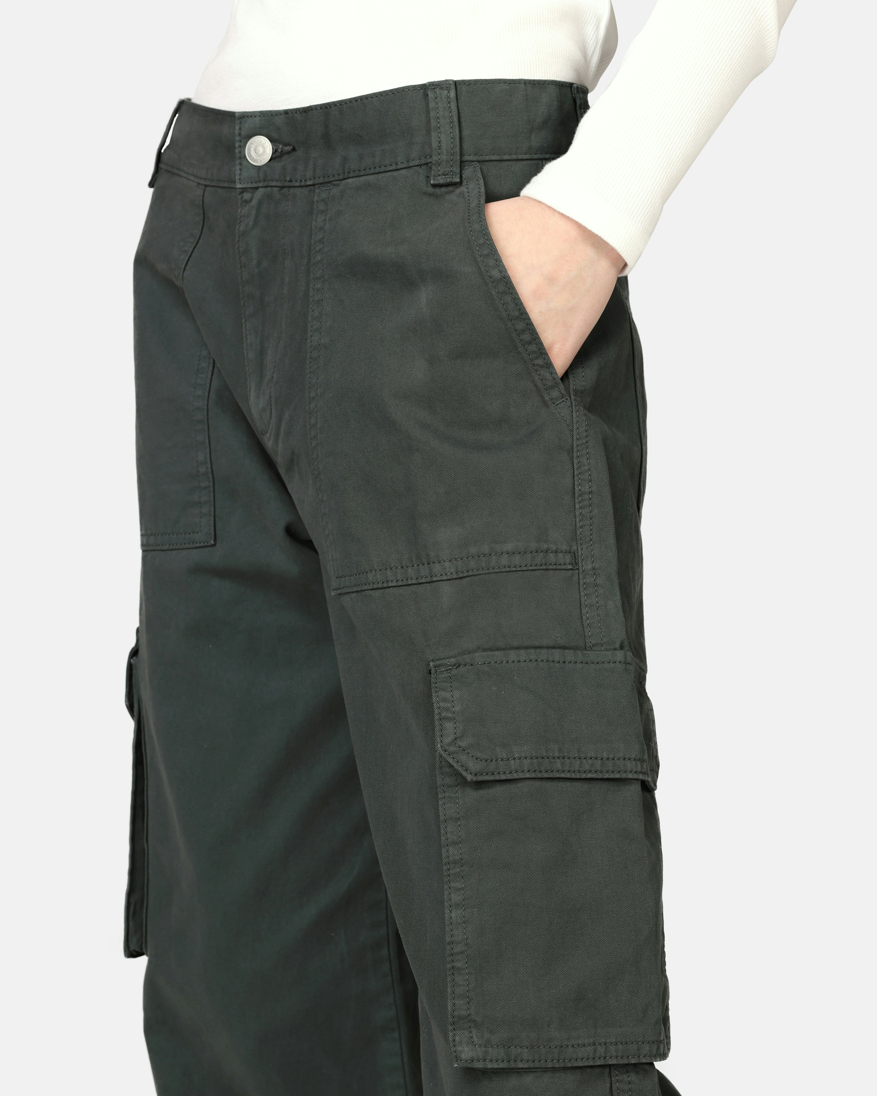 JUNKYARD Pants - Cotton Cargo Green | Women | Junkyard