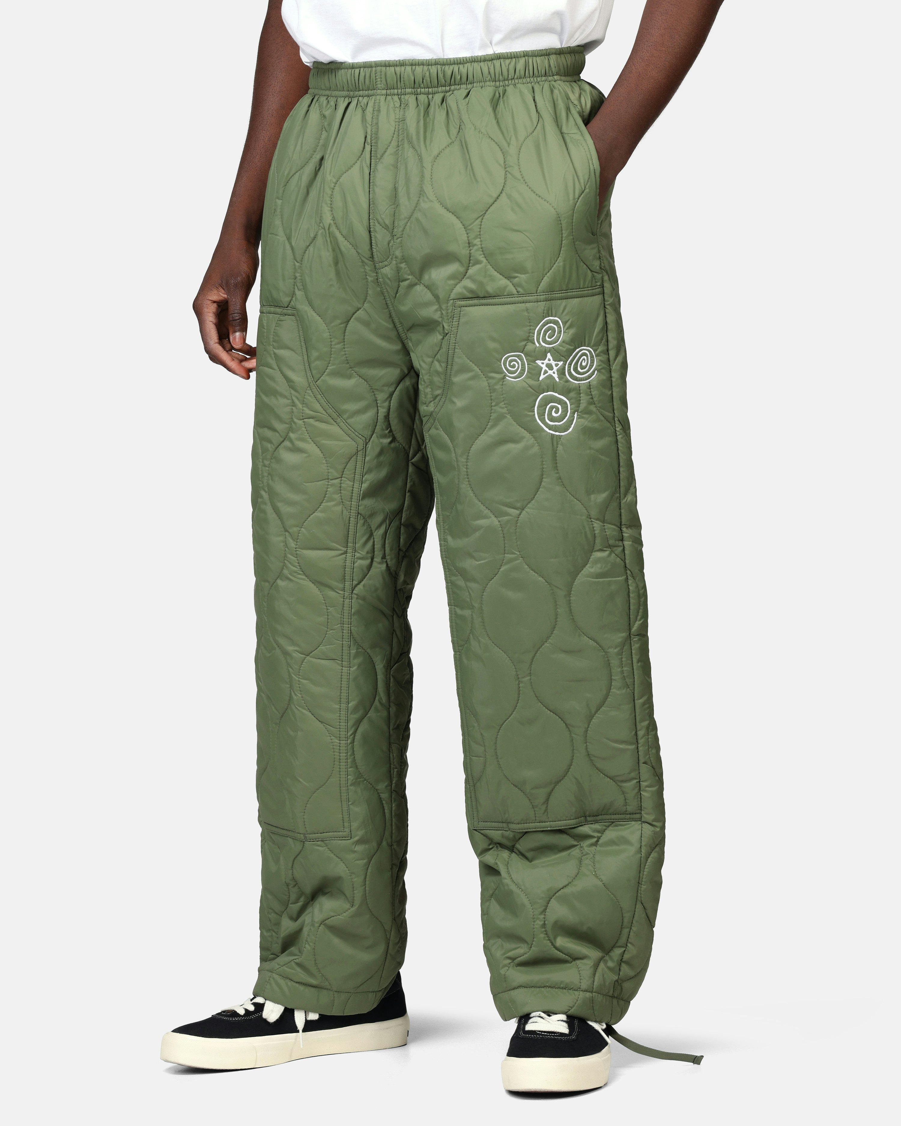 Obey Pant- Baseline Quilted Army green | Men | Junkyard
