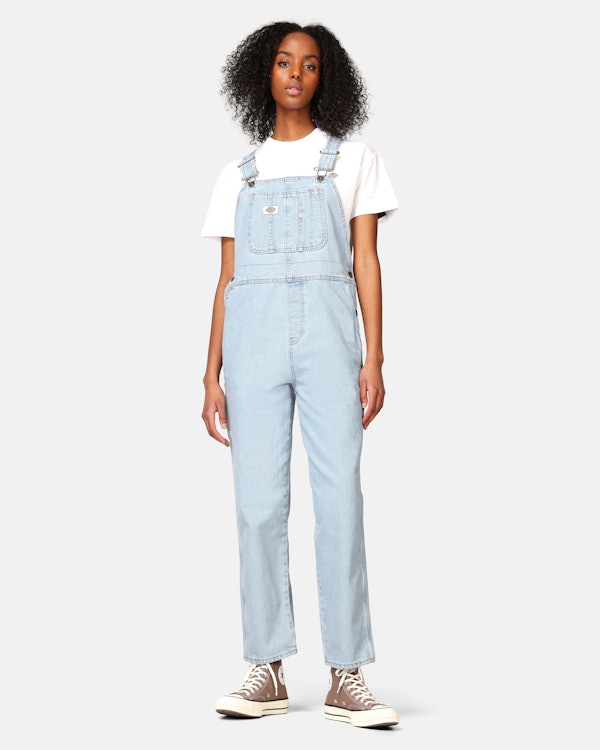 Dickies Bib Snekkerbukse Medium blå til dame Junkyard