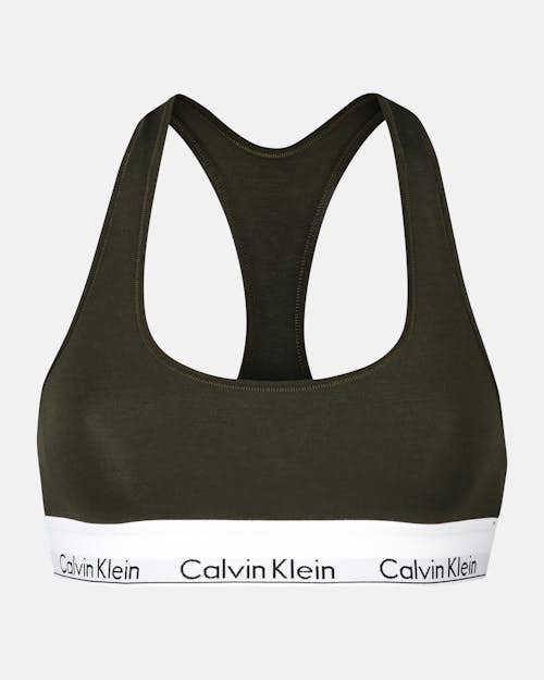 Calvin Klein Underwear Women's Modern Cotton Bralette, Dark Olive, Green,  XS at  Women's Clothing store