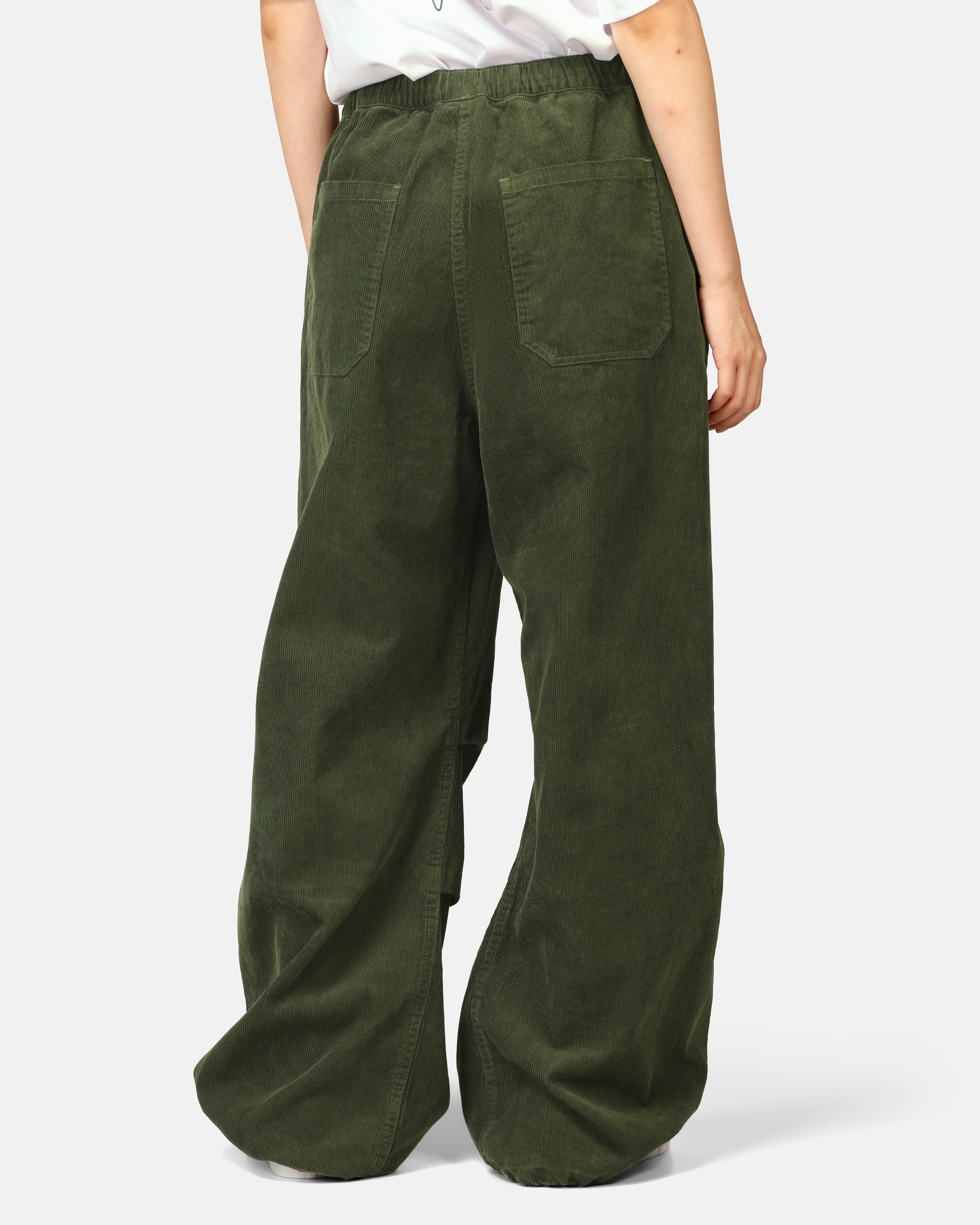 【2plan】Lilyge Corduroy Rivet Parachute Pants CLP Layered Crinkled Waist-Panel Parachute Pants