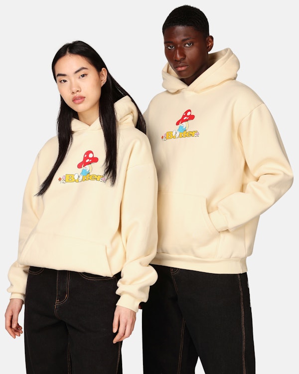 Butter Goods Lazy Logo Hoodie x The Smurfs Cream Unisex Junkyard