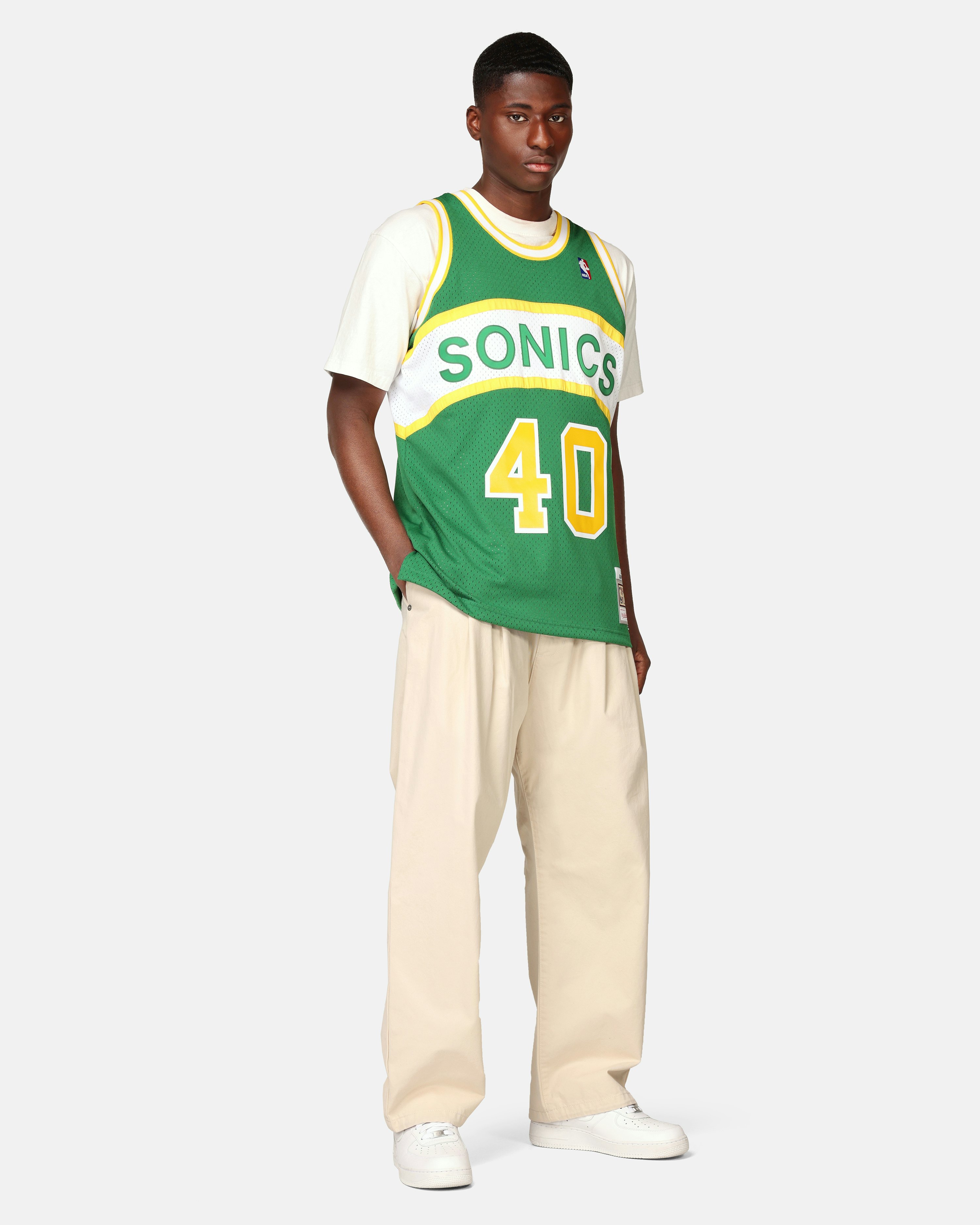 Mitchell and store ness sonics jersey