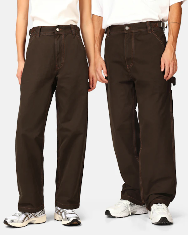 Yôke Work Canvas Pants Brown | Men | Junkyard