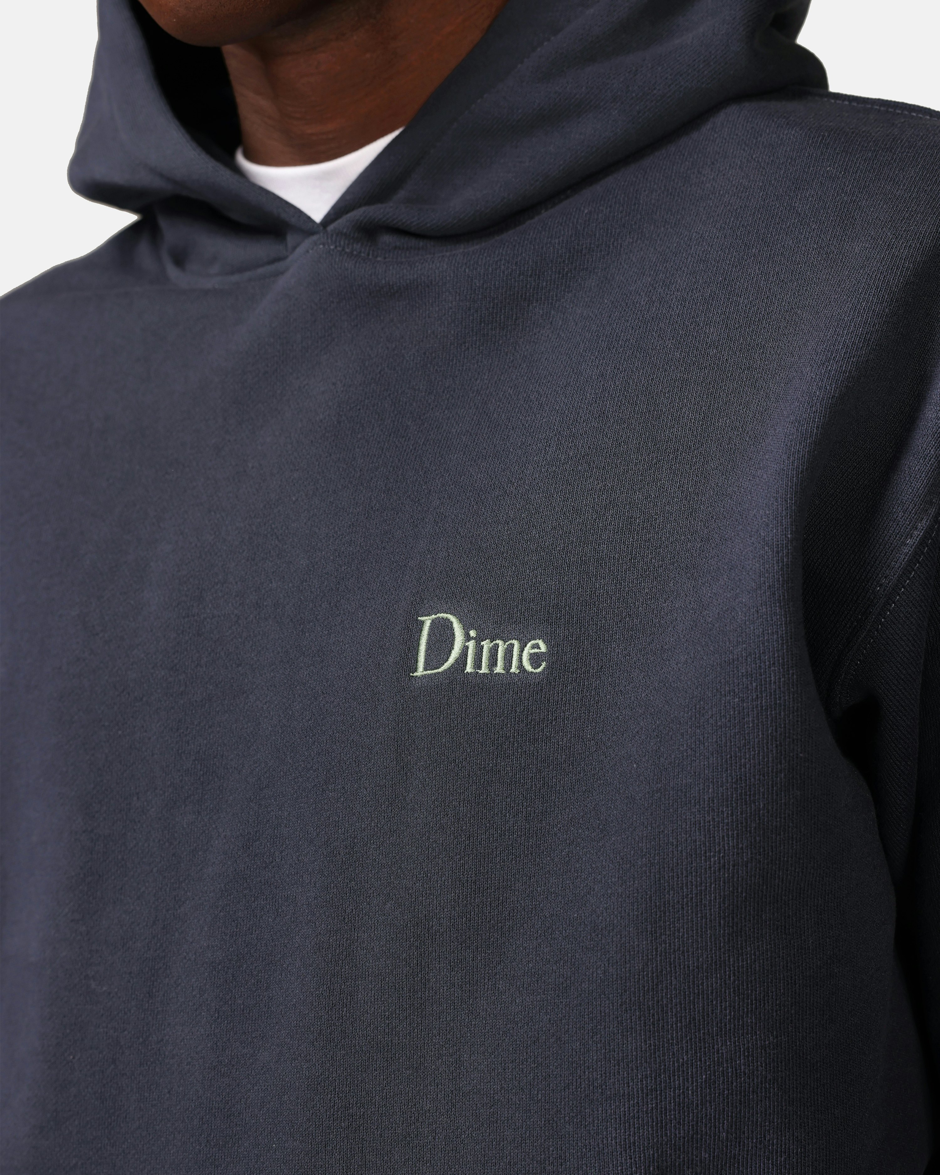 Dime Classic Small Logo Hoodie Blue | Men | Junkyard