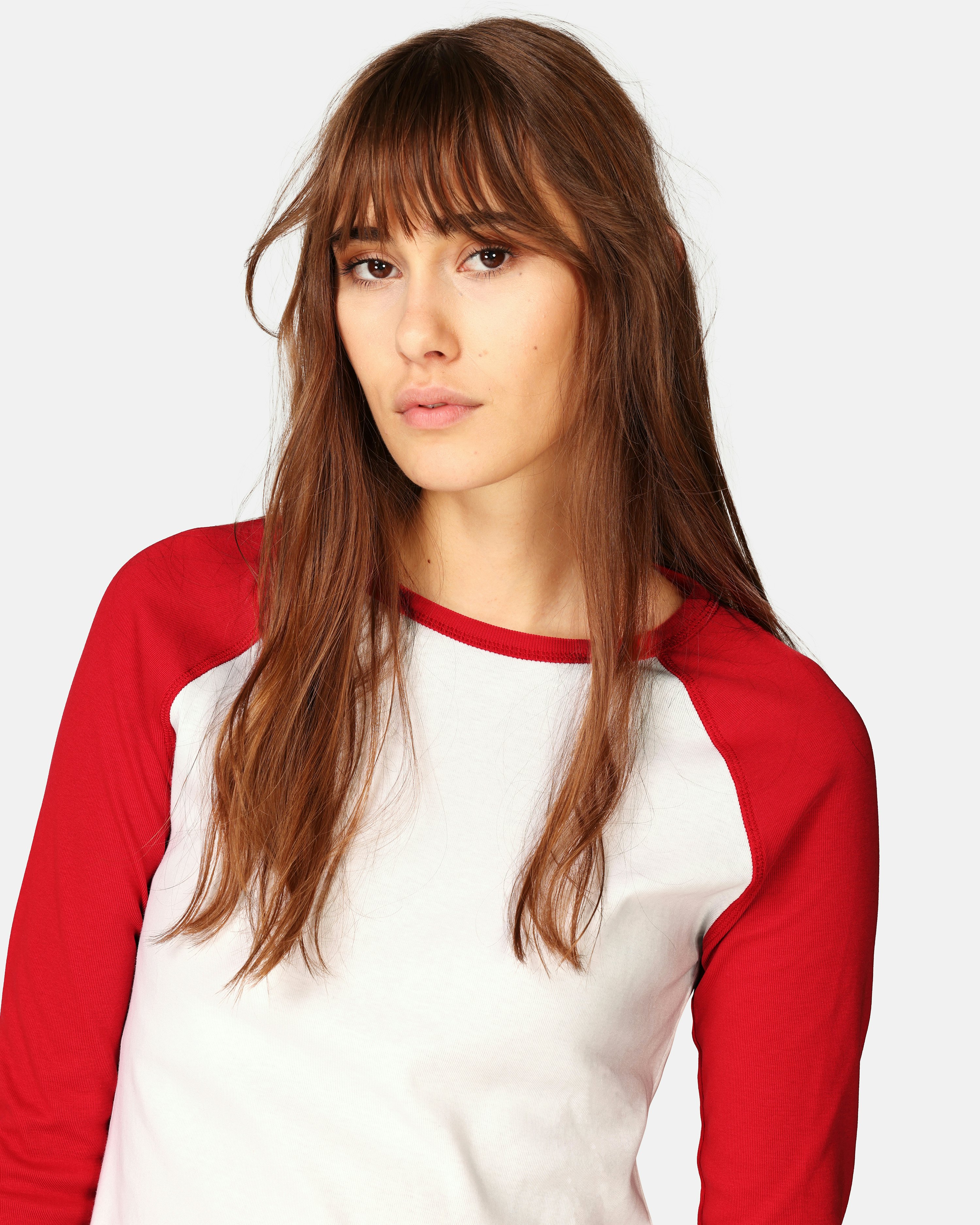 JUNKYARD Ragdoll Raglan longsleeve Rød til dame | Junkyard
