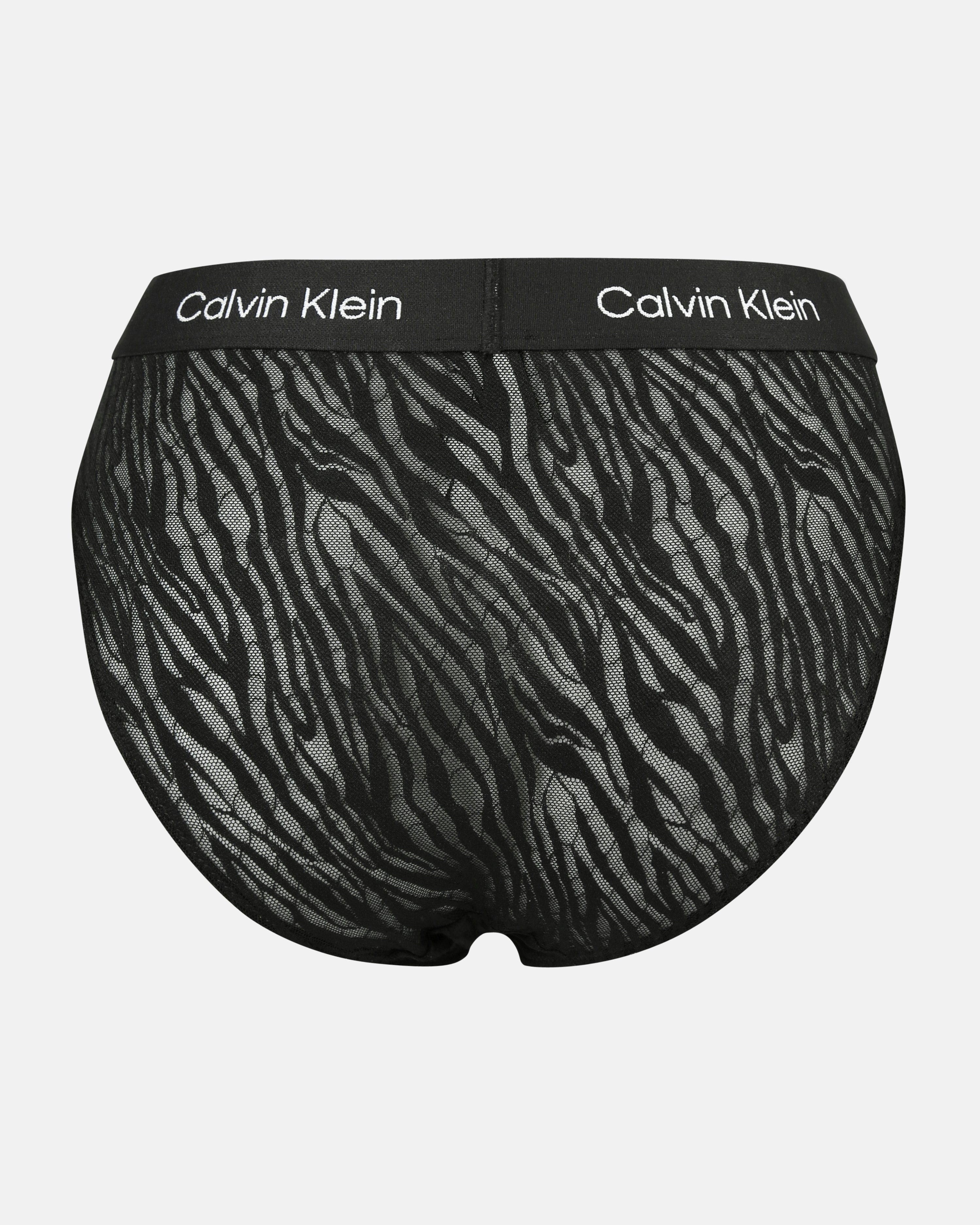 Calvin Klein Underwear Högmidjade spetstrosor Svart till dam
