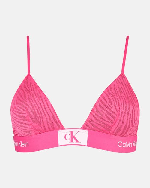Pink Calvin Klein Underwear CK One Floral Mesh Thong - JD Sports NZ