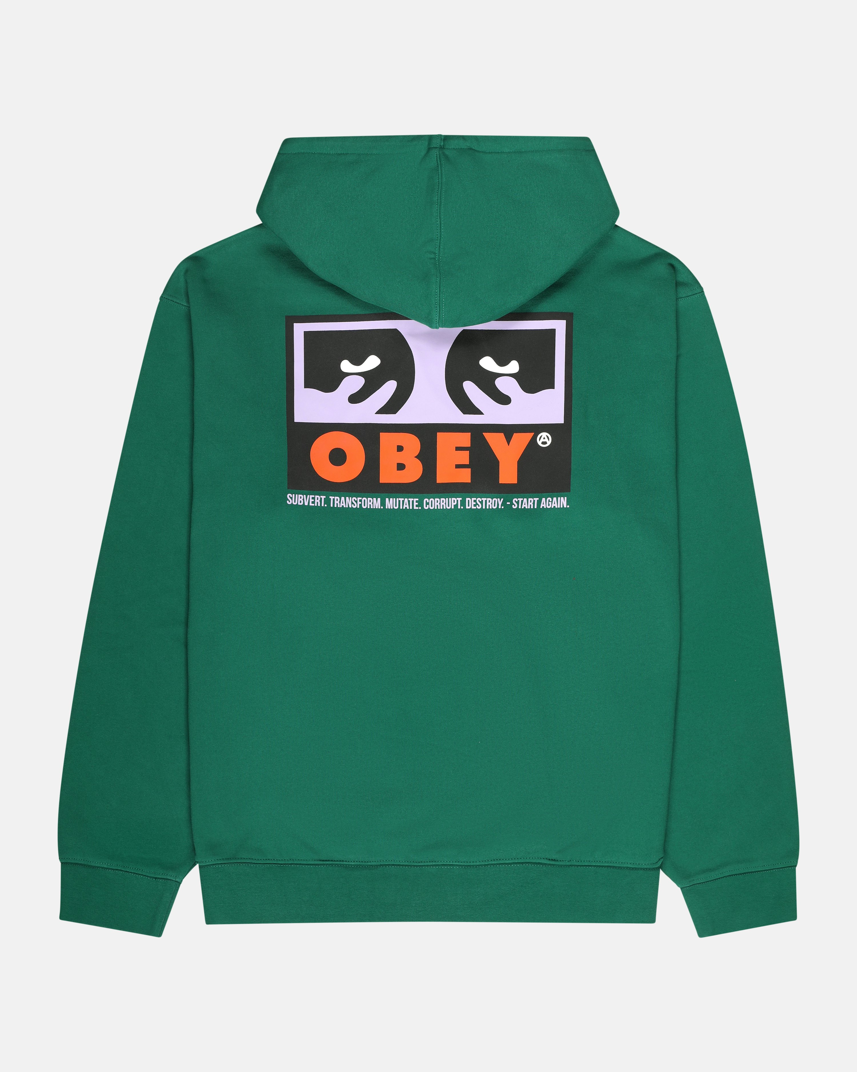 Obey Subvert Premium Hoodie Green Men Junkyard