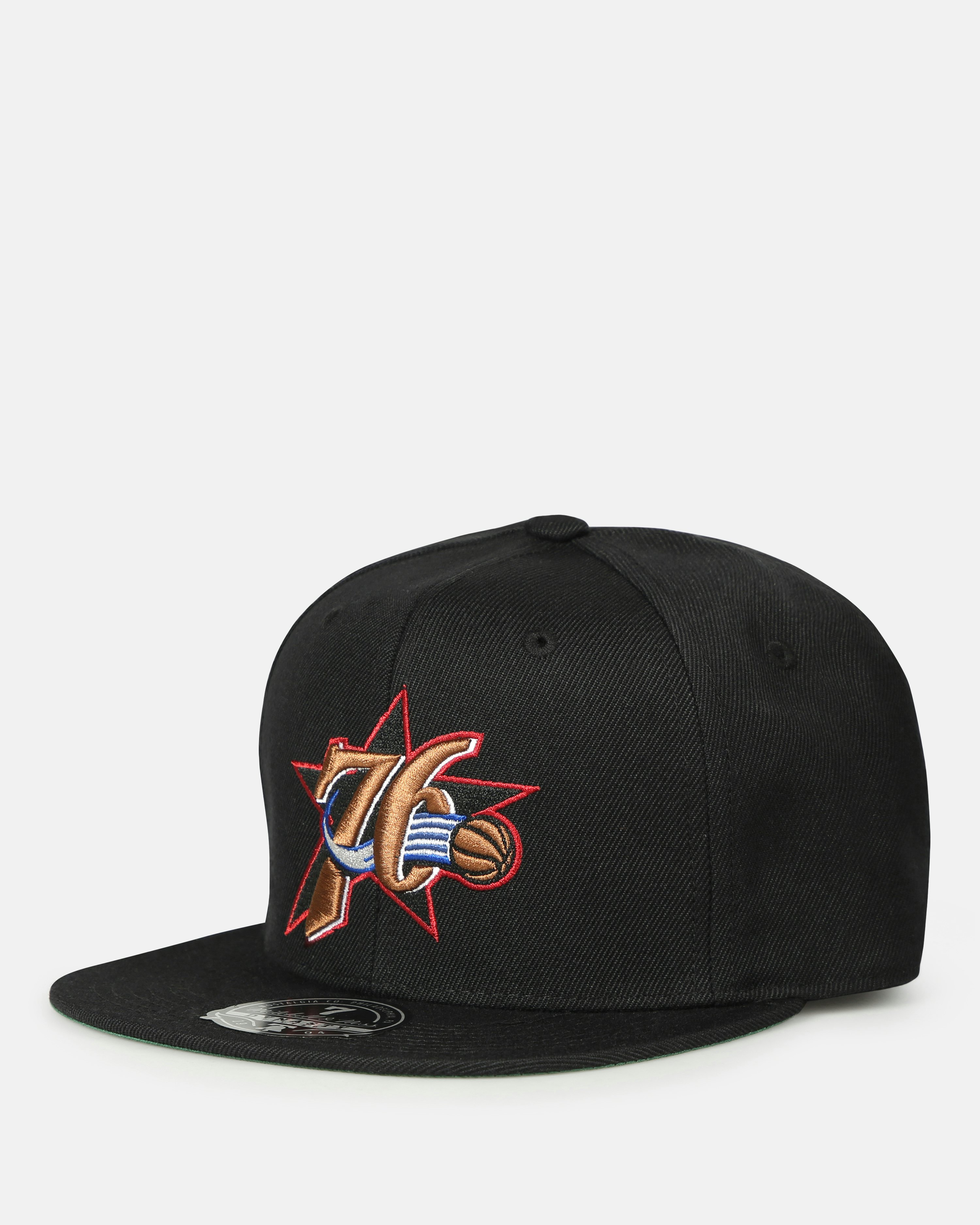 NEWERAニューエラ NBA 76ers b系bboy HIPHOP Men's New Era Black Philadelphia 76ers Pink Undervisor