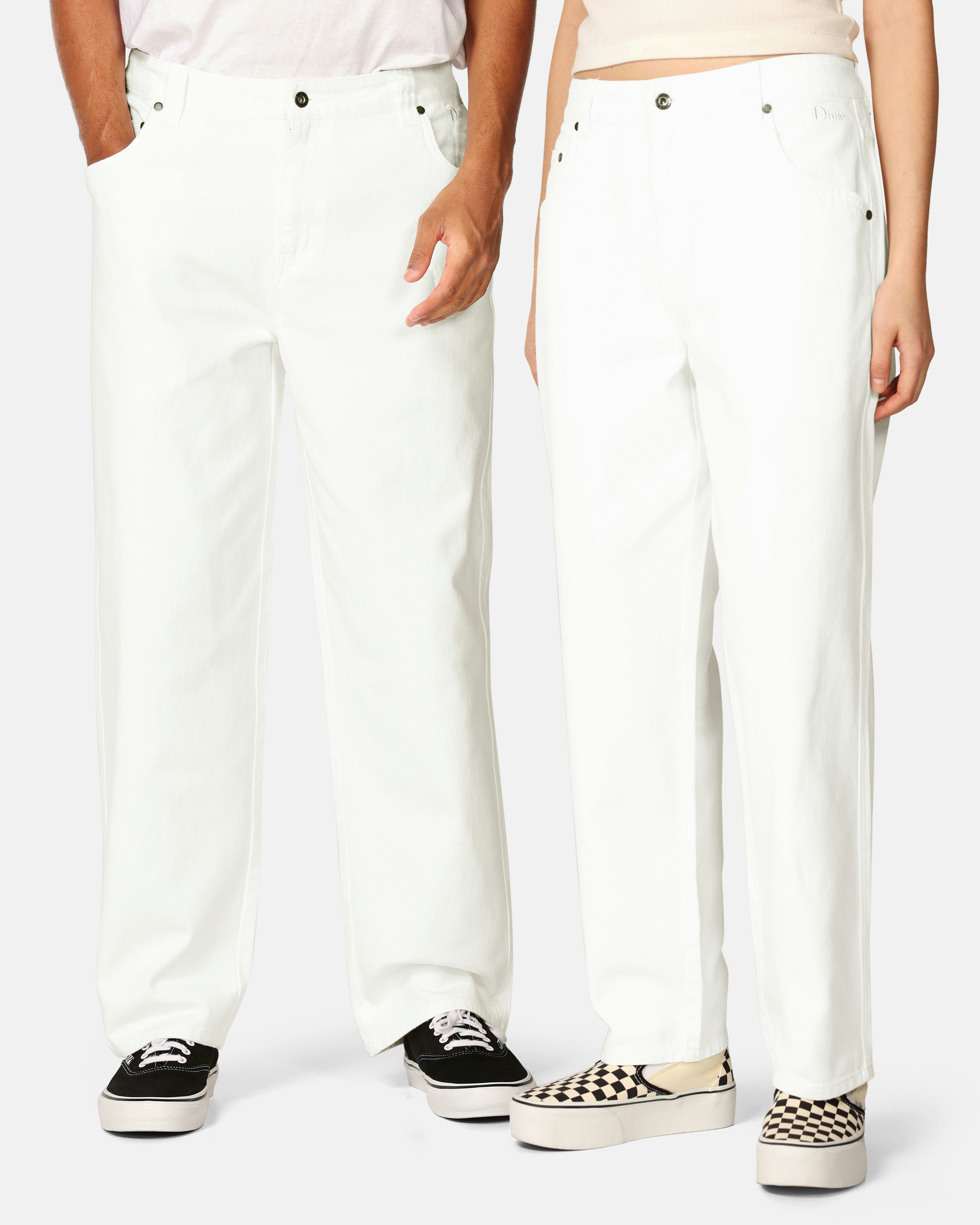新しいスタイル Denim Baggy Dime パンツ Pants L WHITE OFF / パンツ ...