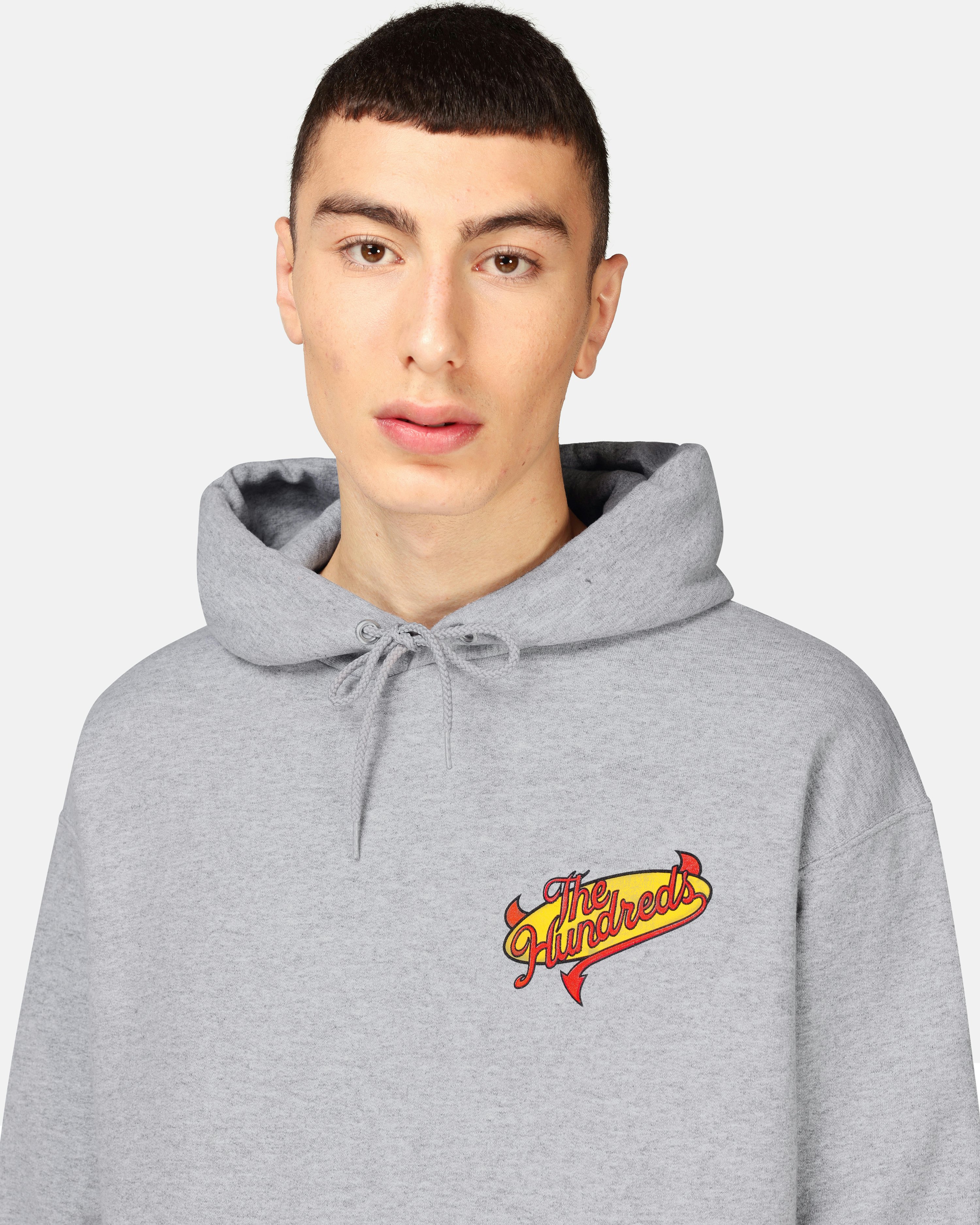 The Hundreds Hoodie med tryck Ljusgr till herr Junkyard