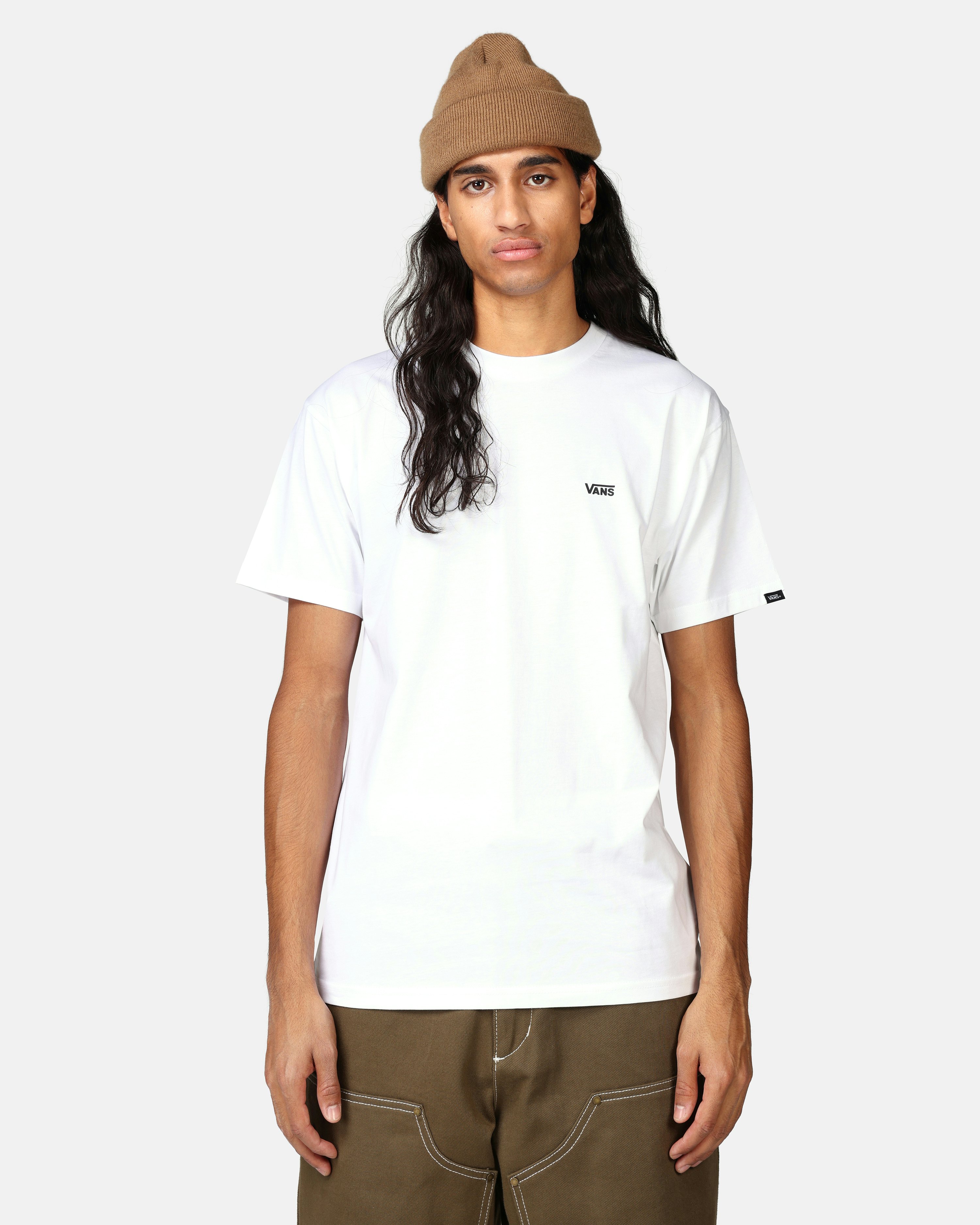 Vans T-Shirt - Left Chest Logo White | Men | Junkyard