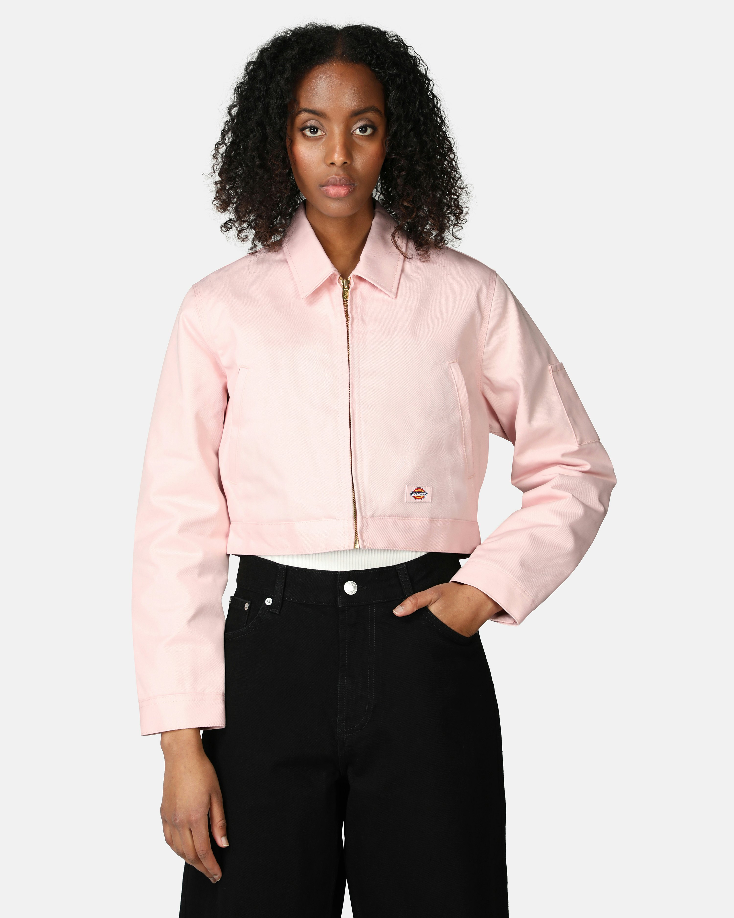 studie varemærke Necklet Dickies Jacket - Cropped Lined Eisenhower Pink | Women | Junkyard