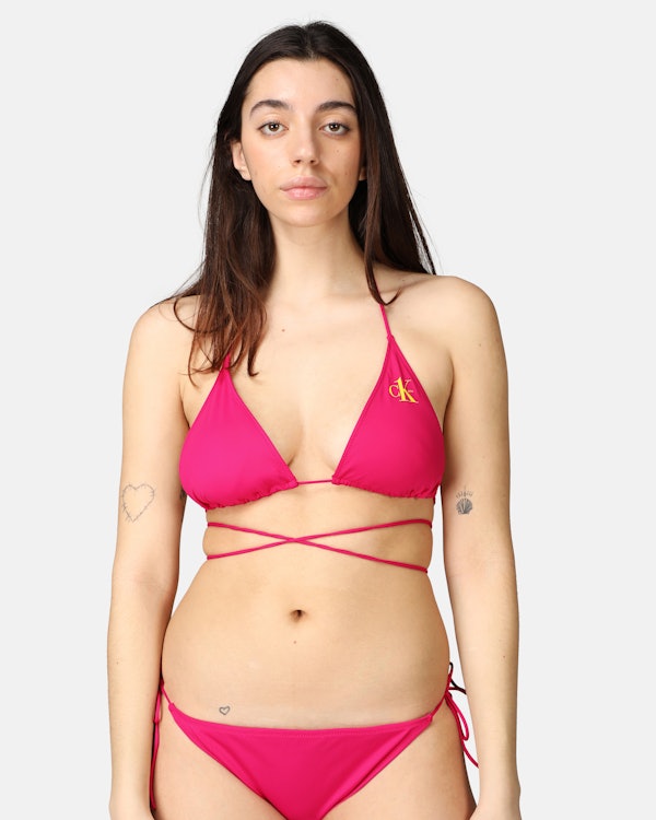 Calvin Klein Underwear Bikini Top - Logo Tape Pink | Women | Junkyard