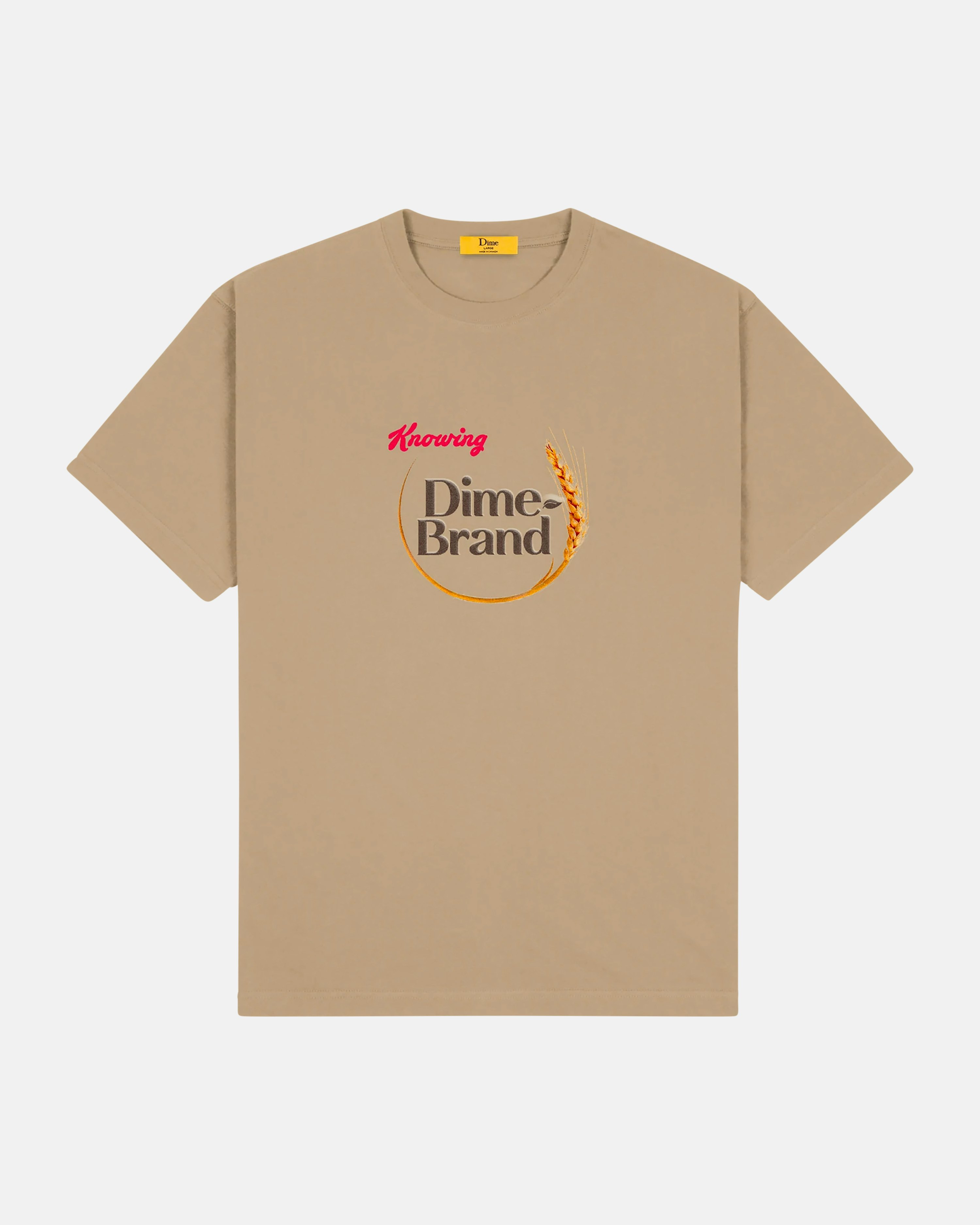 Dime T-Shirt - Grain Light brown | Men | Junkyard