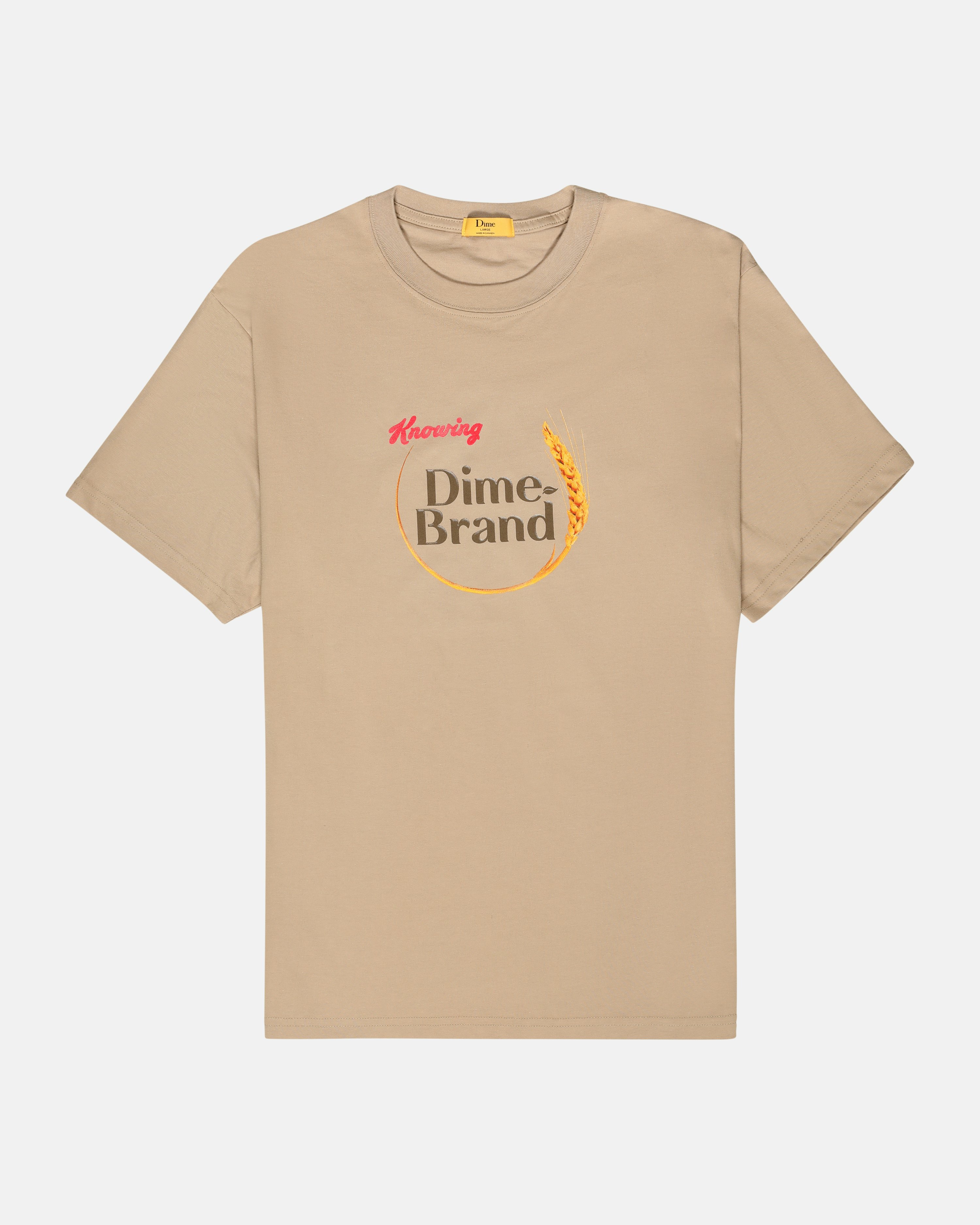 Dime T-Shirt - Grain Light brown | Men | Junkyard