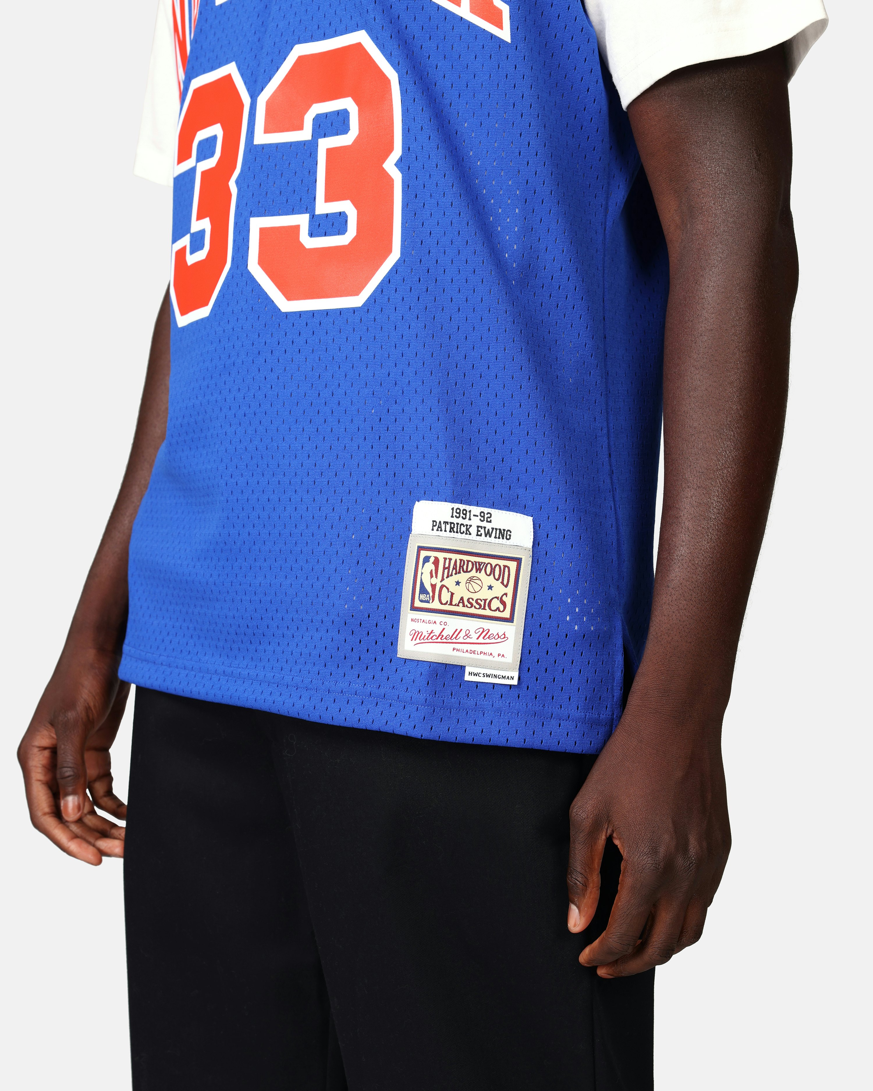 Men's Mitchell & Ness Patrick Ewing Blue/Orange New York Knicks Hardwood  Classics Tie-Dye Name & Number Tank Top