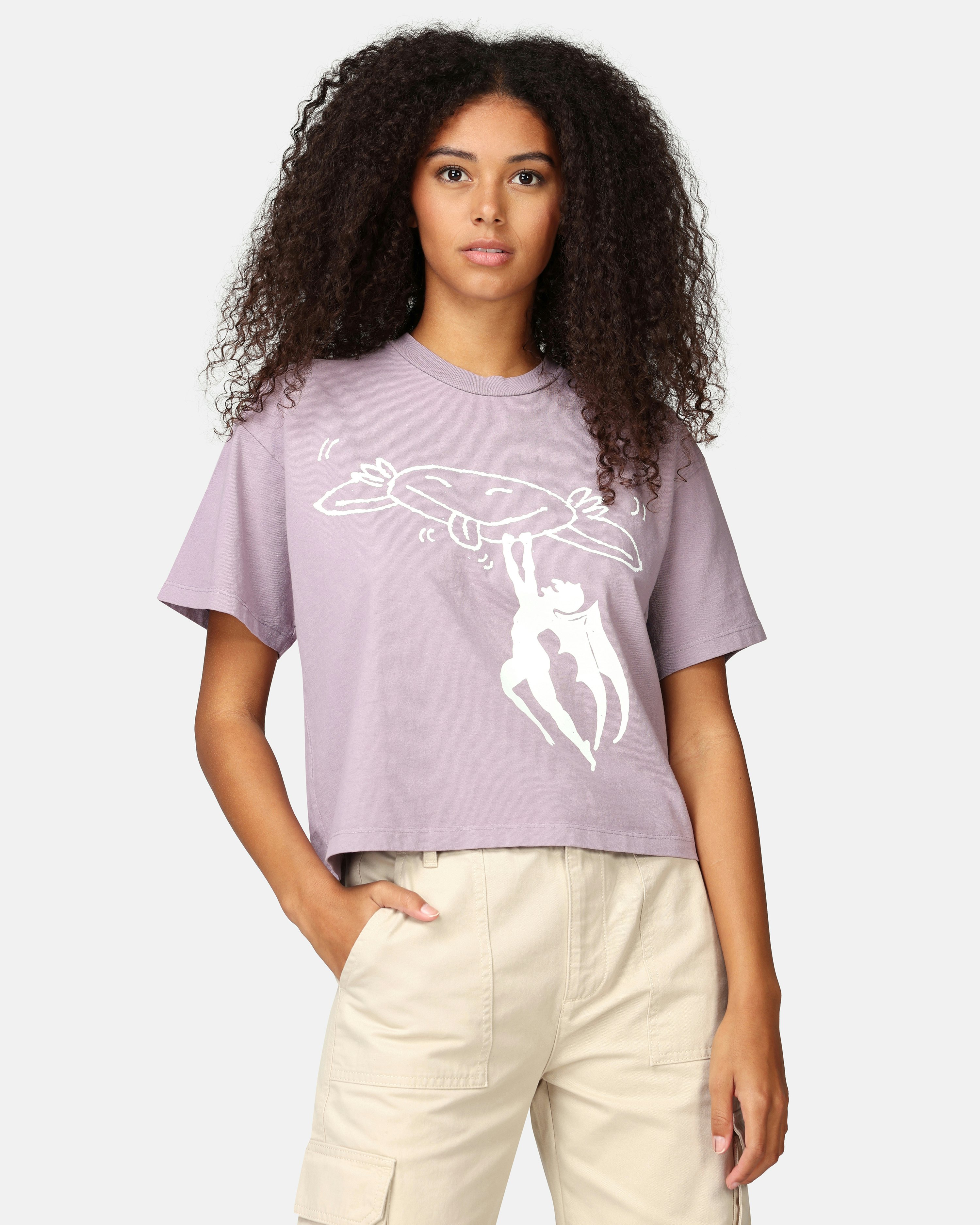 Obey T Shirt Hanging On Lilac Women Junkyard