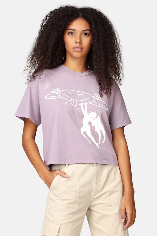 Obey T-Shirt Hanging On Lilac | Women | Junkyard