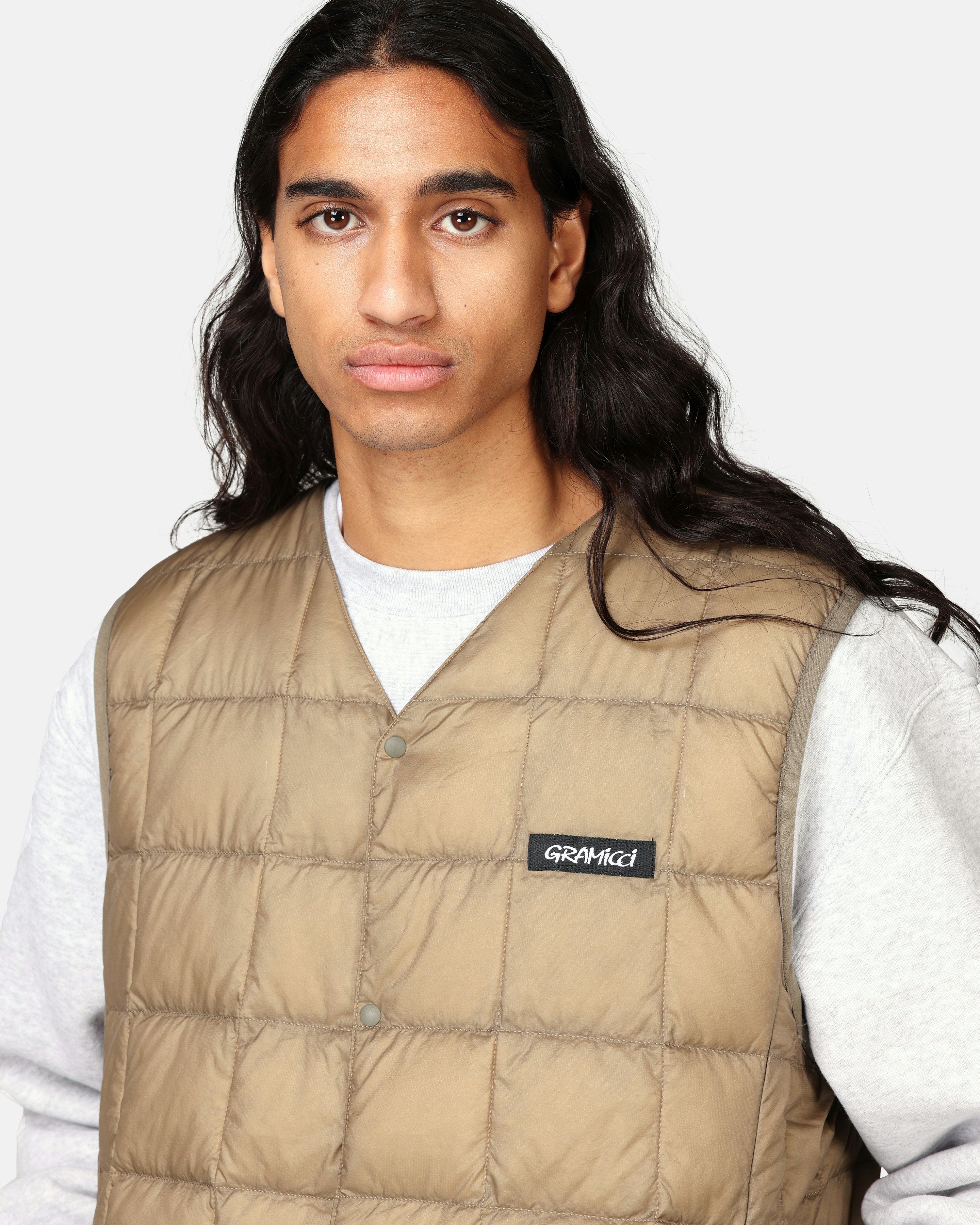 GRAMICCI Vest - Taion Inner Down Vest Beige | Men | Junkyard