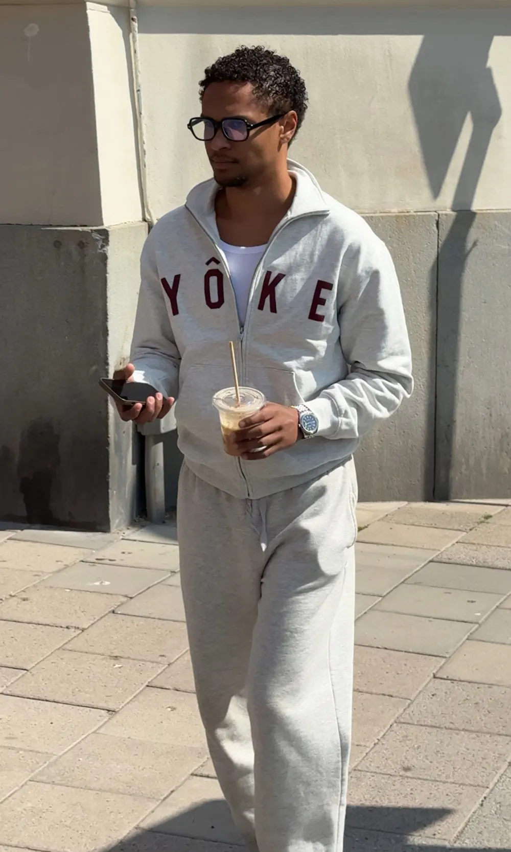 Yôke Future Zip Sweater Grey melange | Men | Junkyard