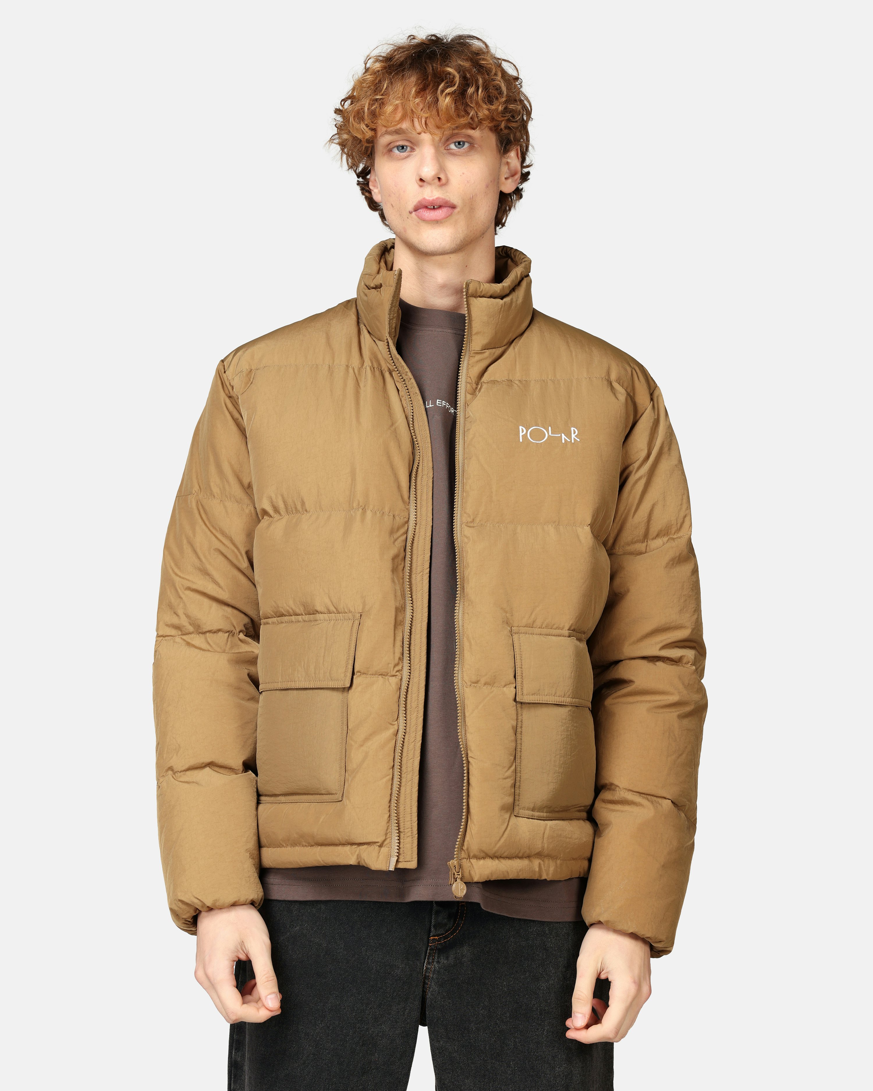 Polar Skate Co. Jacket - Pocket Puffer Brown | Men | Junkyard