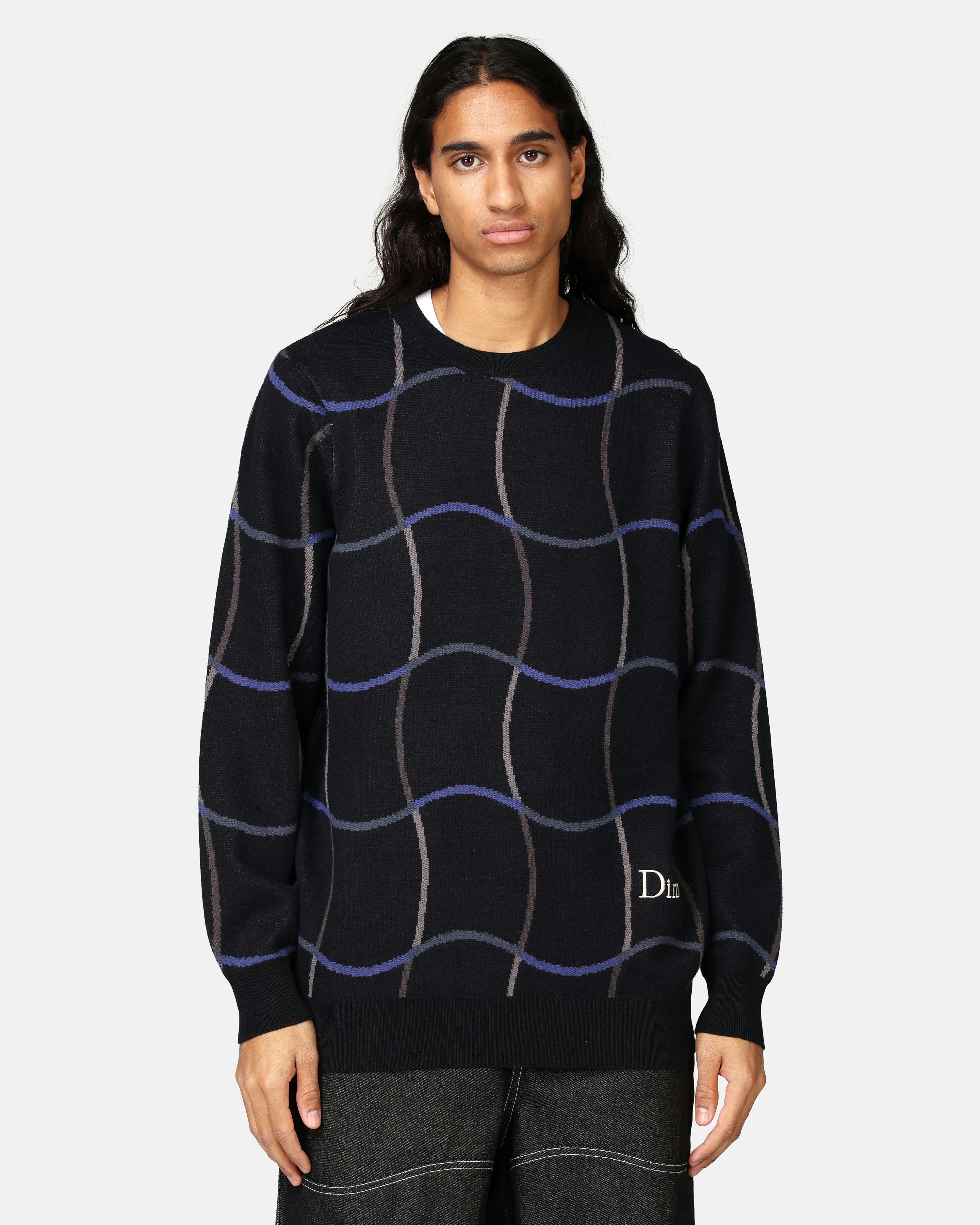Dime Knitted Sweater - Wave Black | Men | Junkyard