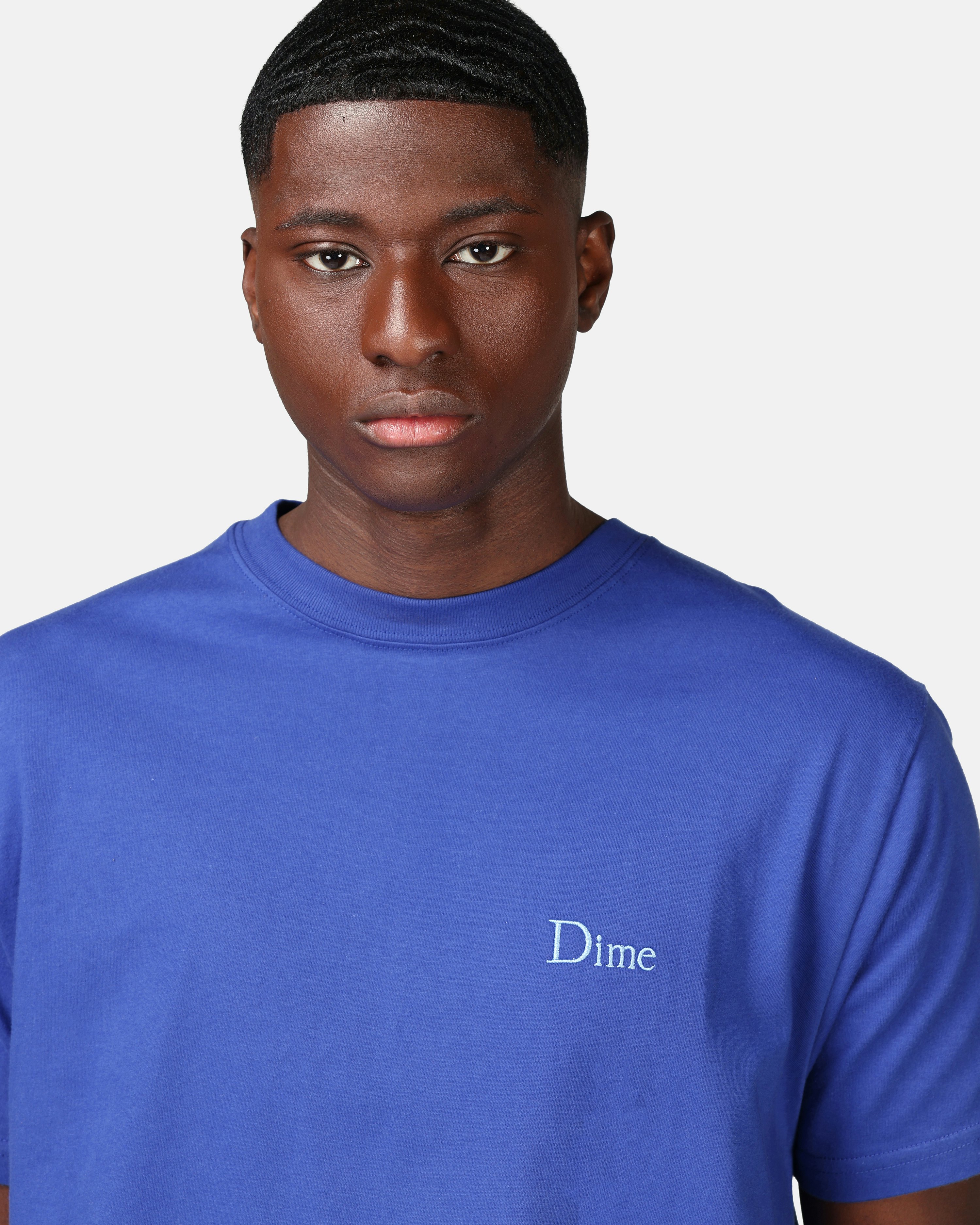 Dime Classic Small Logo T-Shirt Dark blue | Unisex | Junkyard