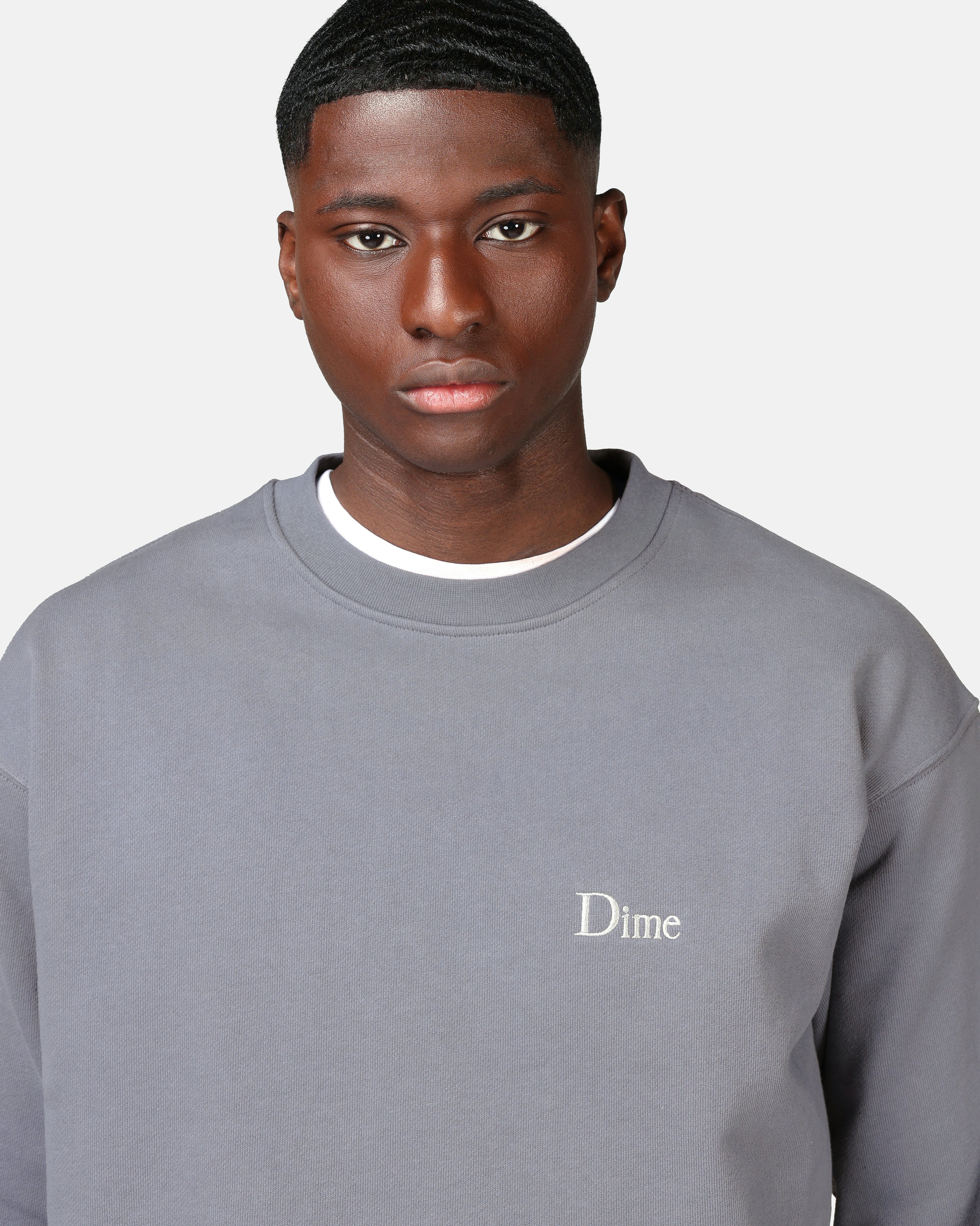 Dime Classic Small Logo Crewneck Brown | Unisex | Junkyard