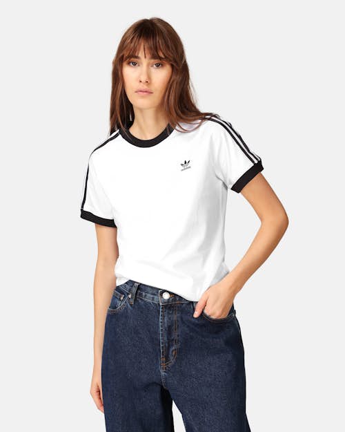 | White 3-Stripes Women T-Shirt Junkyard | adidas