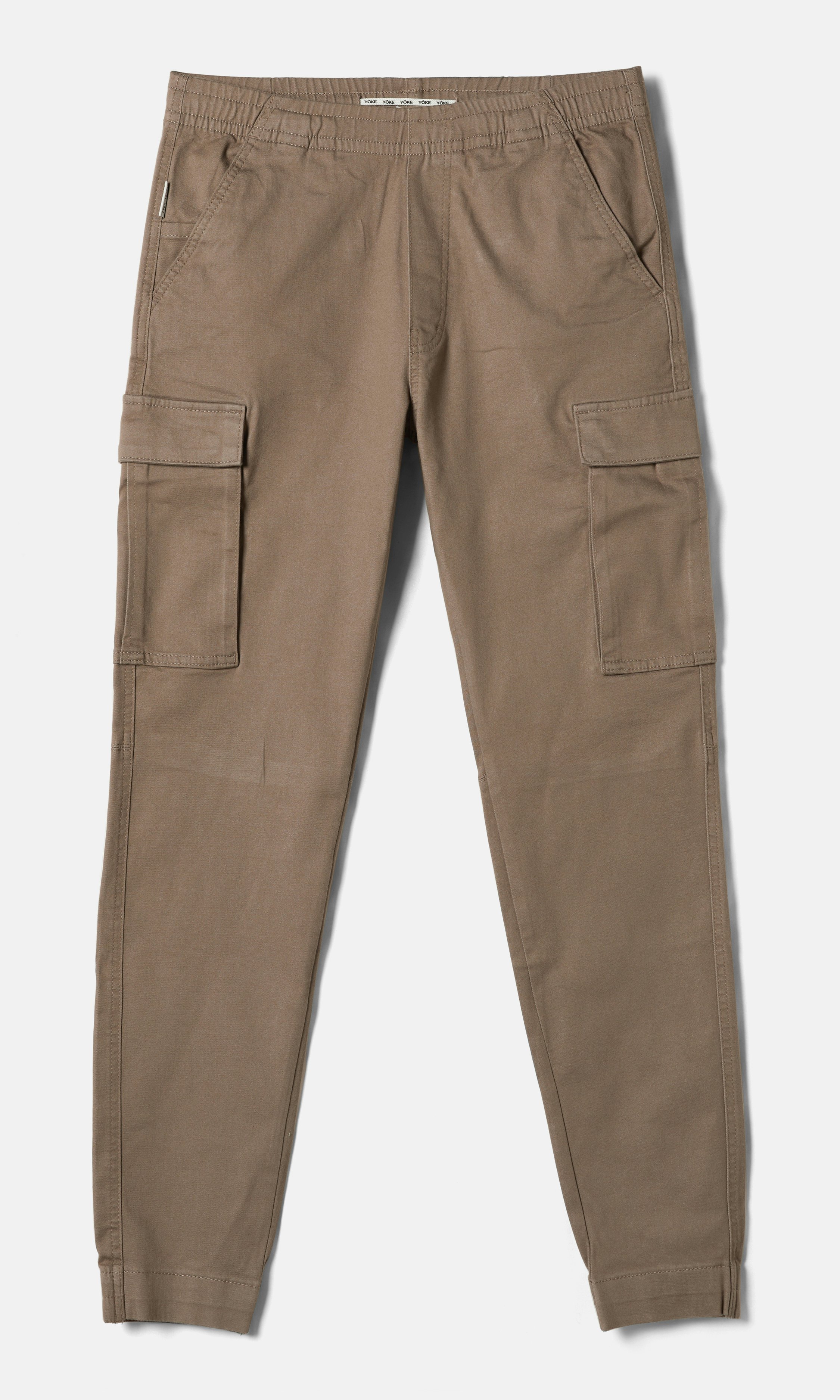 [Margesherwood ] / ☆ DRAW STRING CARGO PANTS / brown HBYJLZYG Cargo Pants For Men, Multiple Pockets Drawstring