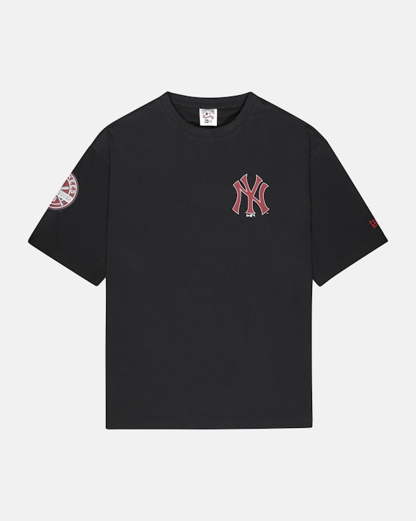 New Era Mlb Big Logo Oversized New York Yankees T-shirt (blk)