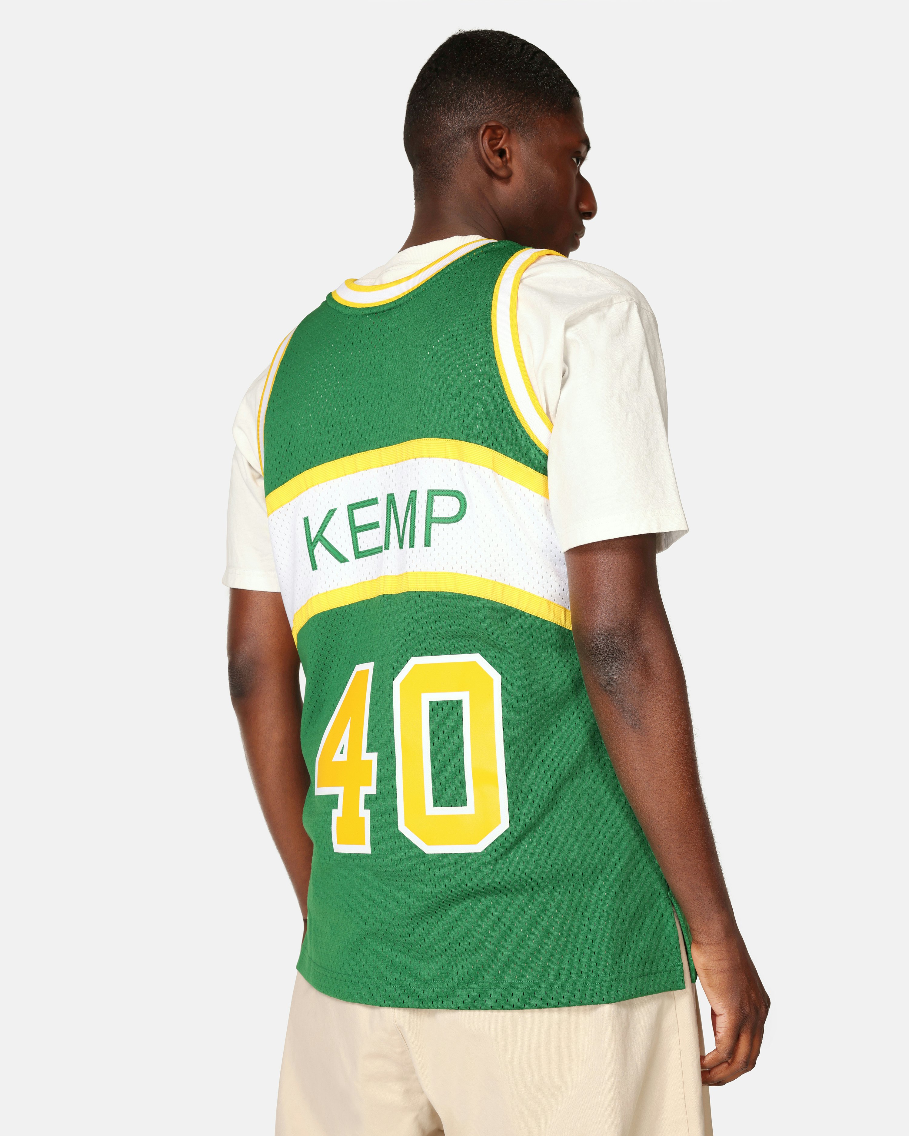 Lids Shawn Kemp Seattle SuperSonics Mitchell & Ness Mesh T-Shirt - Green