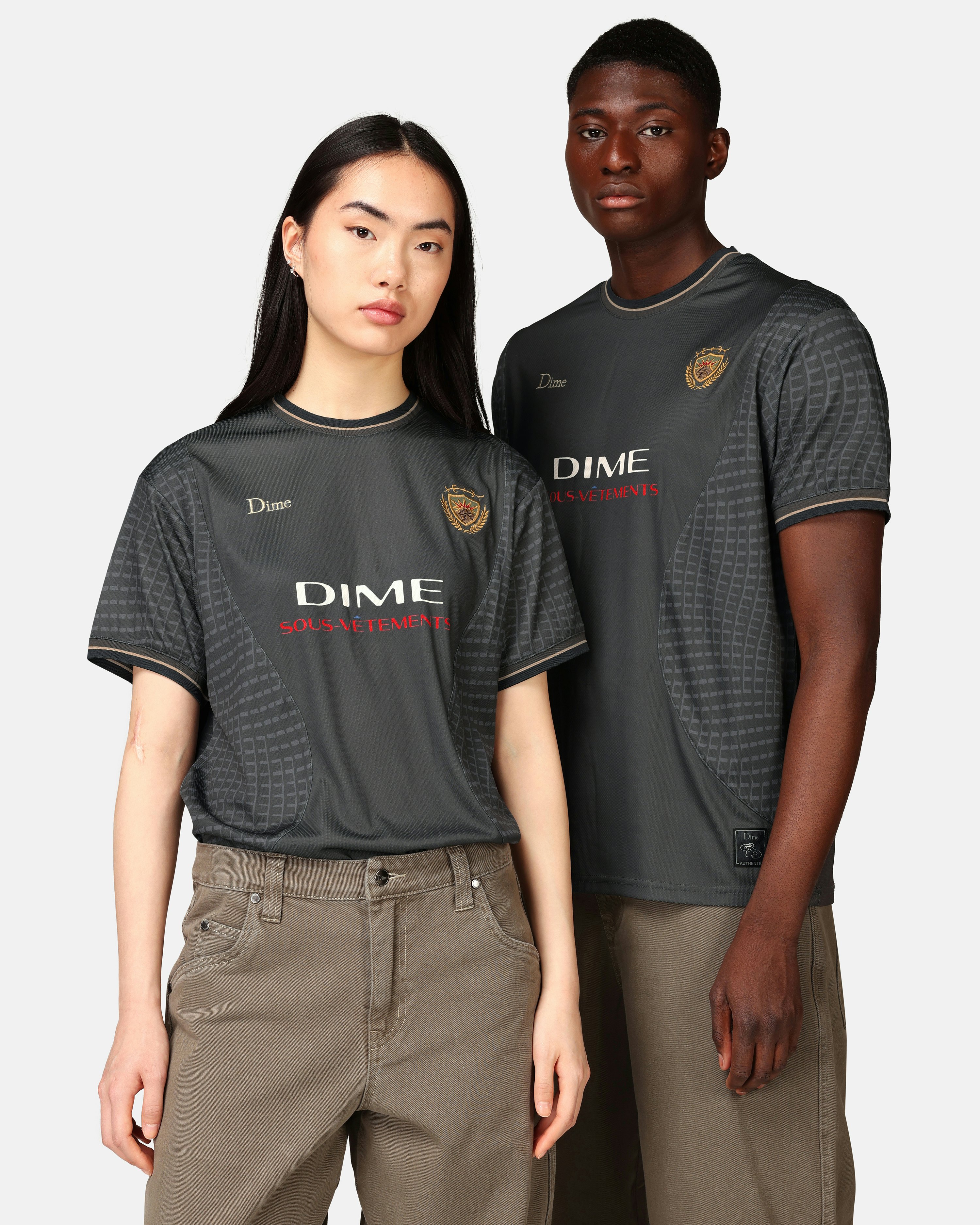 Dime T-shirt- Athletic Jersey Dark grey | Unisex | Junkyard