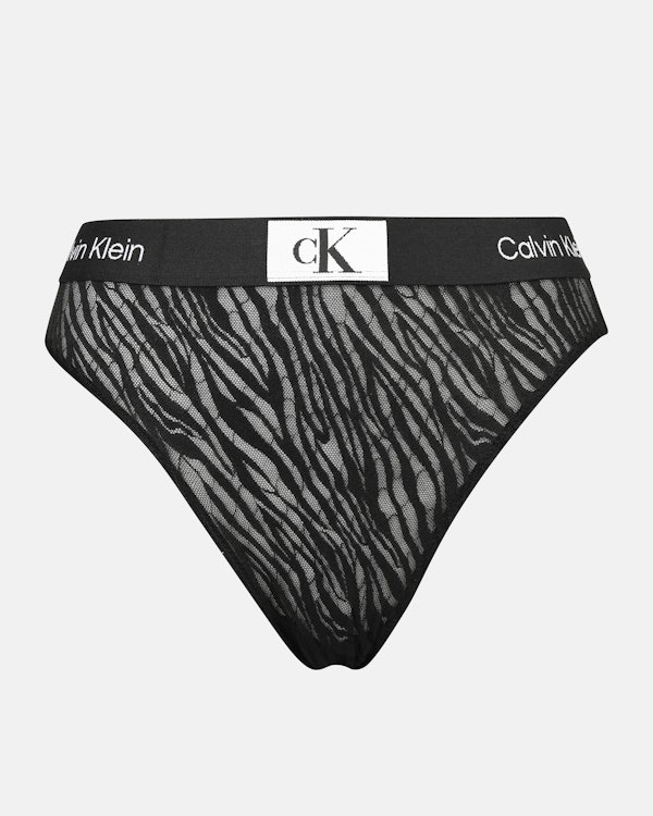 Calvin Klein Ck One High Leg Tanga in Black