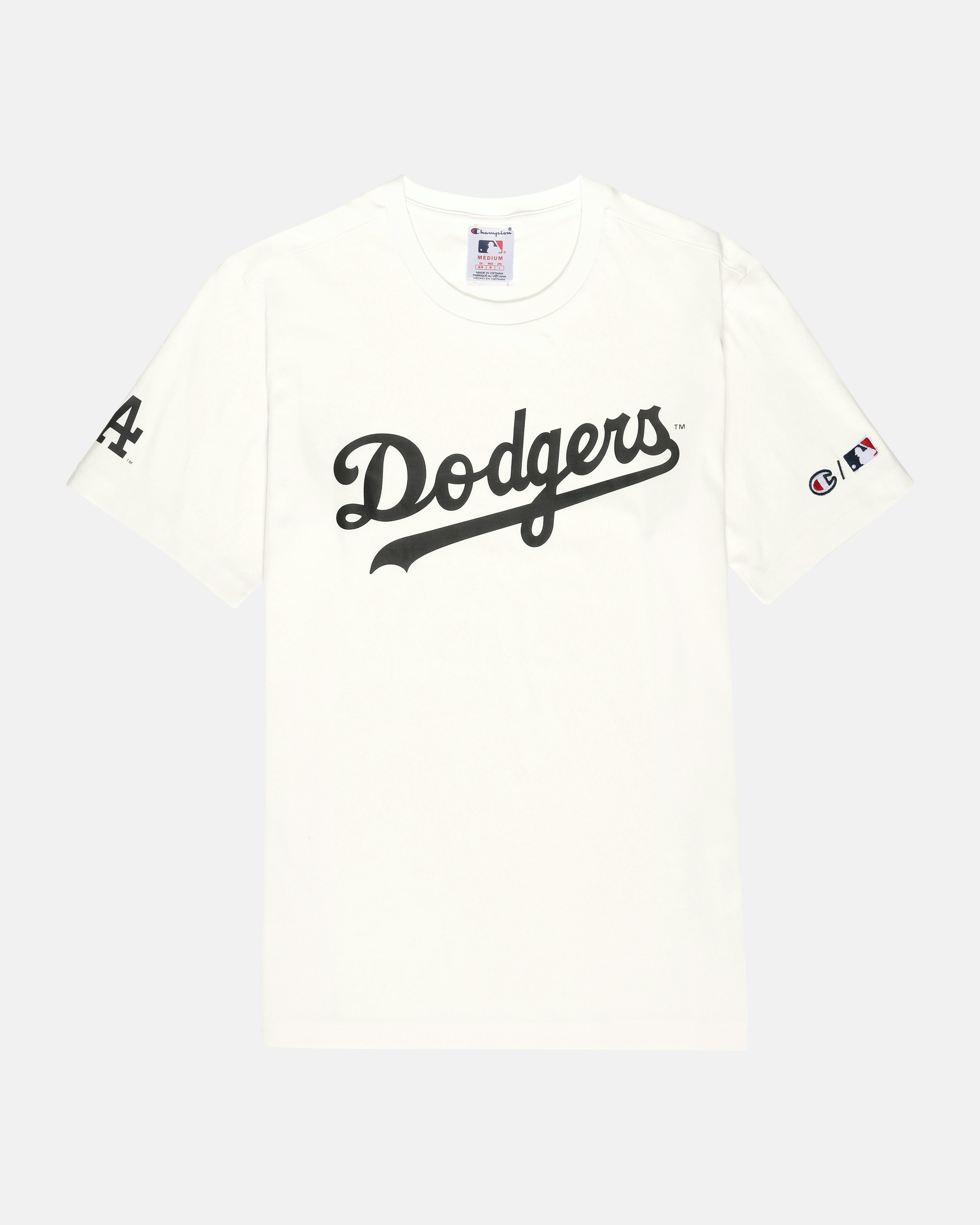 Los Angeles Dodgers T Shirt Men Large White MLB Baseball Champion