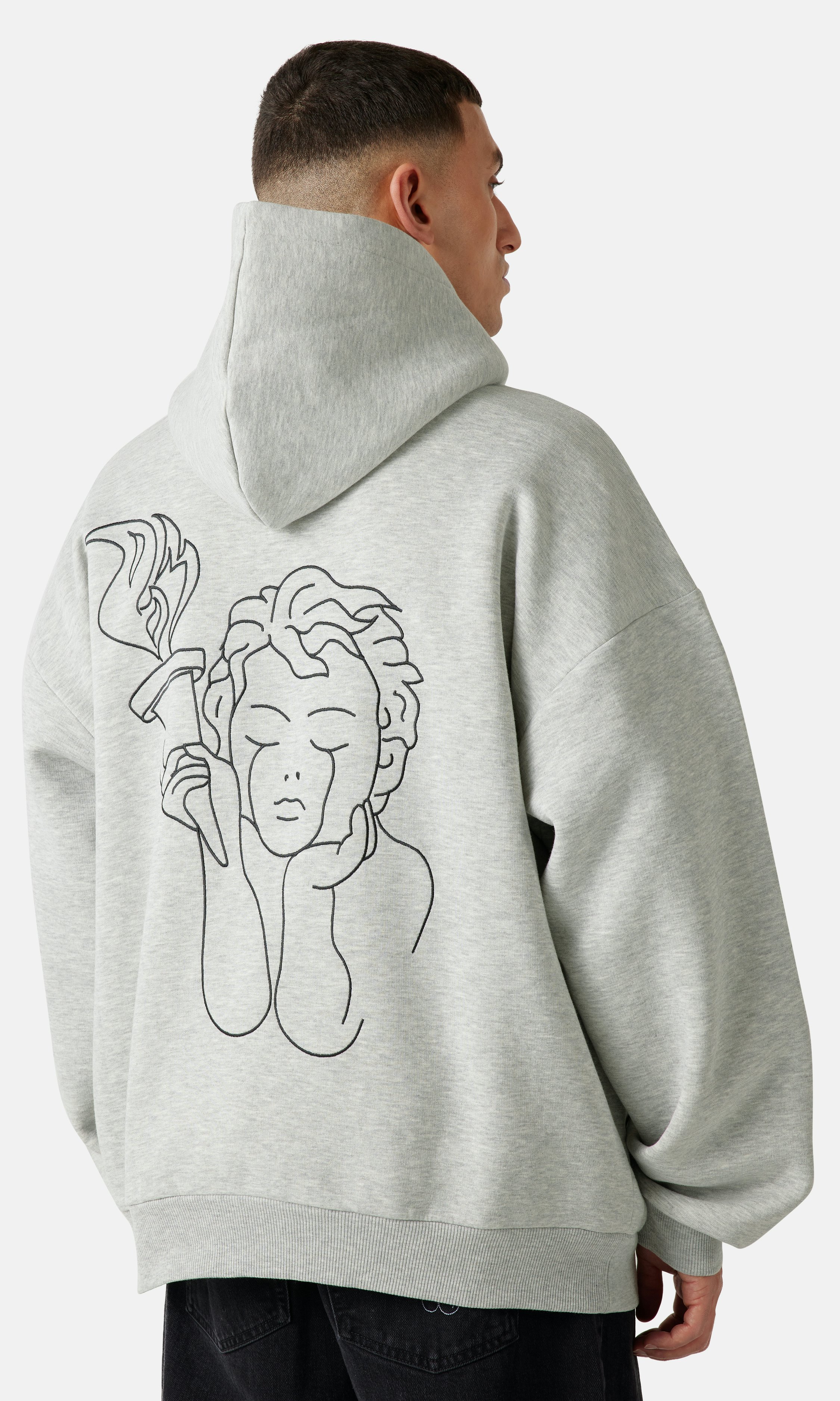 BEYOND MEDALS Angel Hoodie Grey melange, Unisex