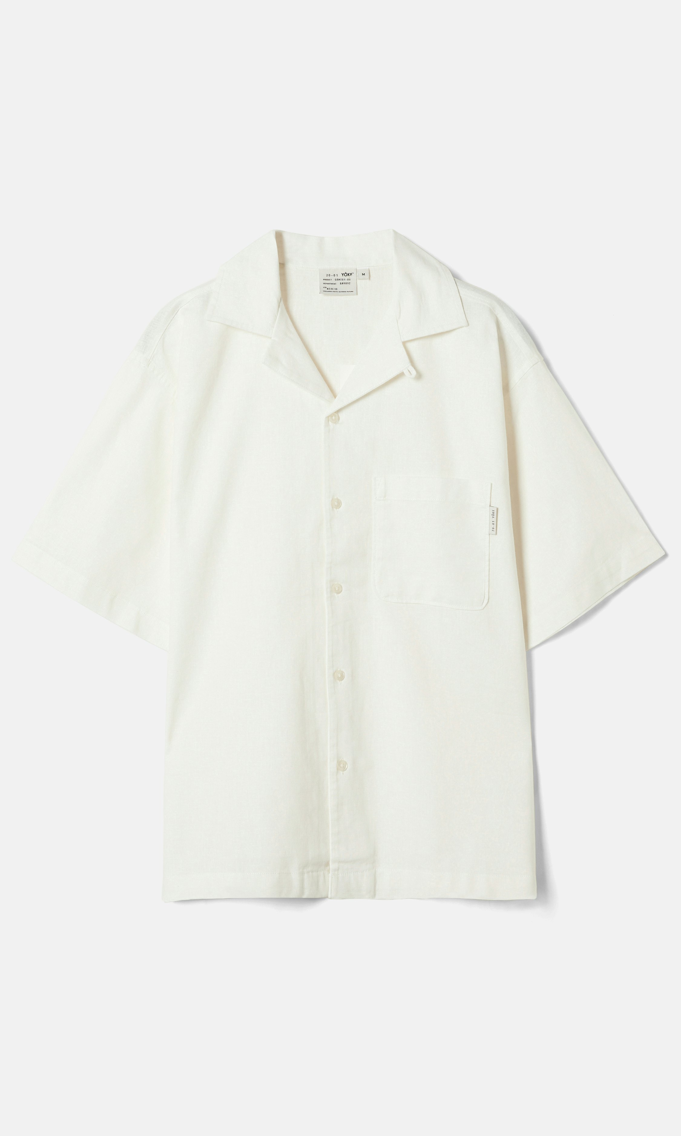 Yôke Linen Shirt White | Men | Junkyard