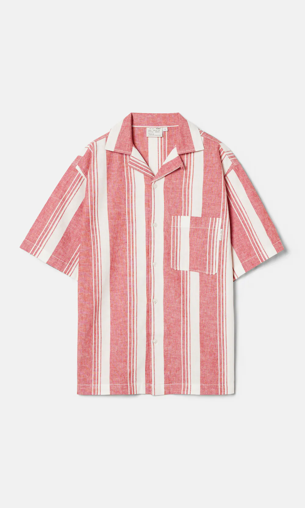シャツ YOKE 20ss oversized stripe shirts Yôke Linen stripe shirt Blue | Men | Junkyard
