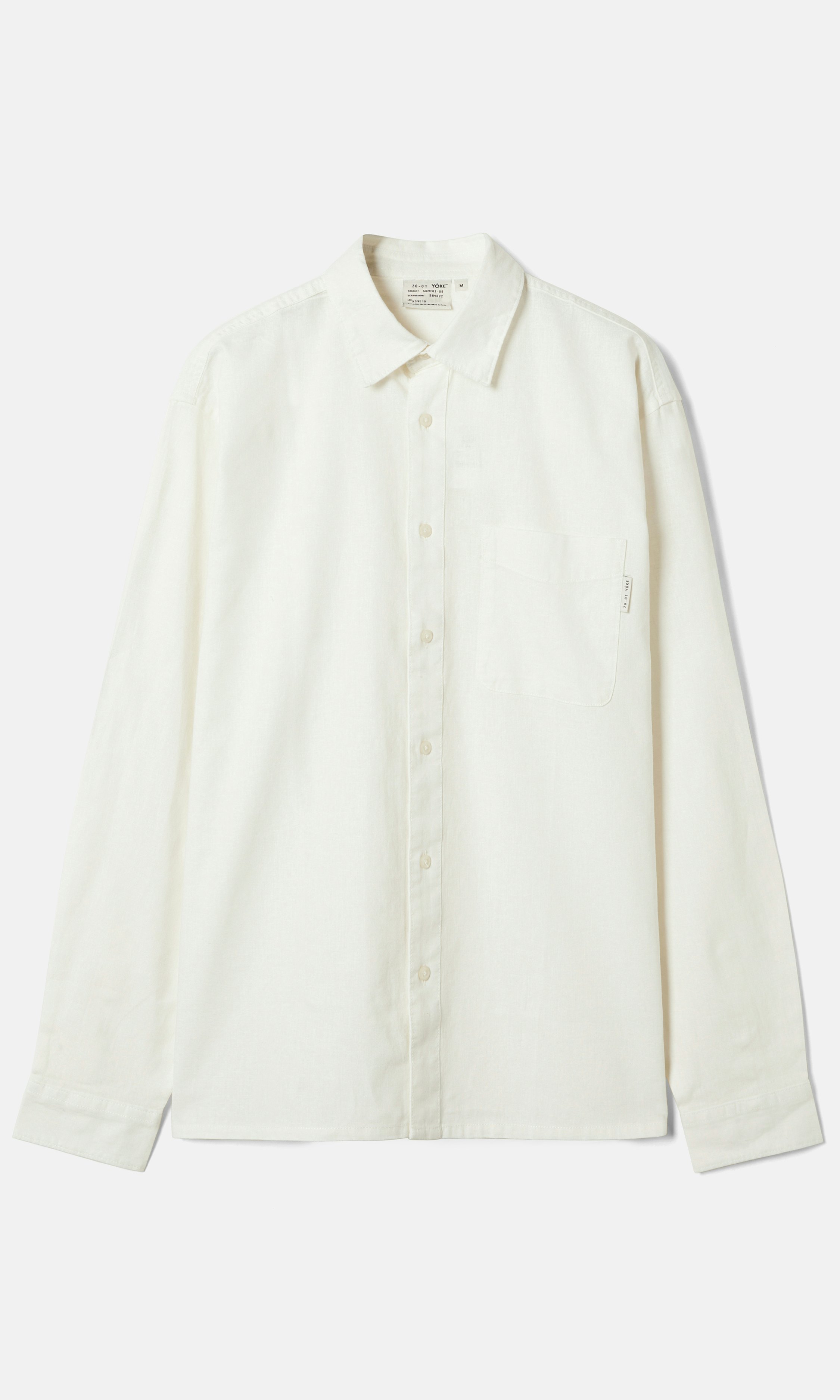Yôke Linen Longsleeve shirt White | Men | Junkyard