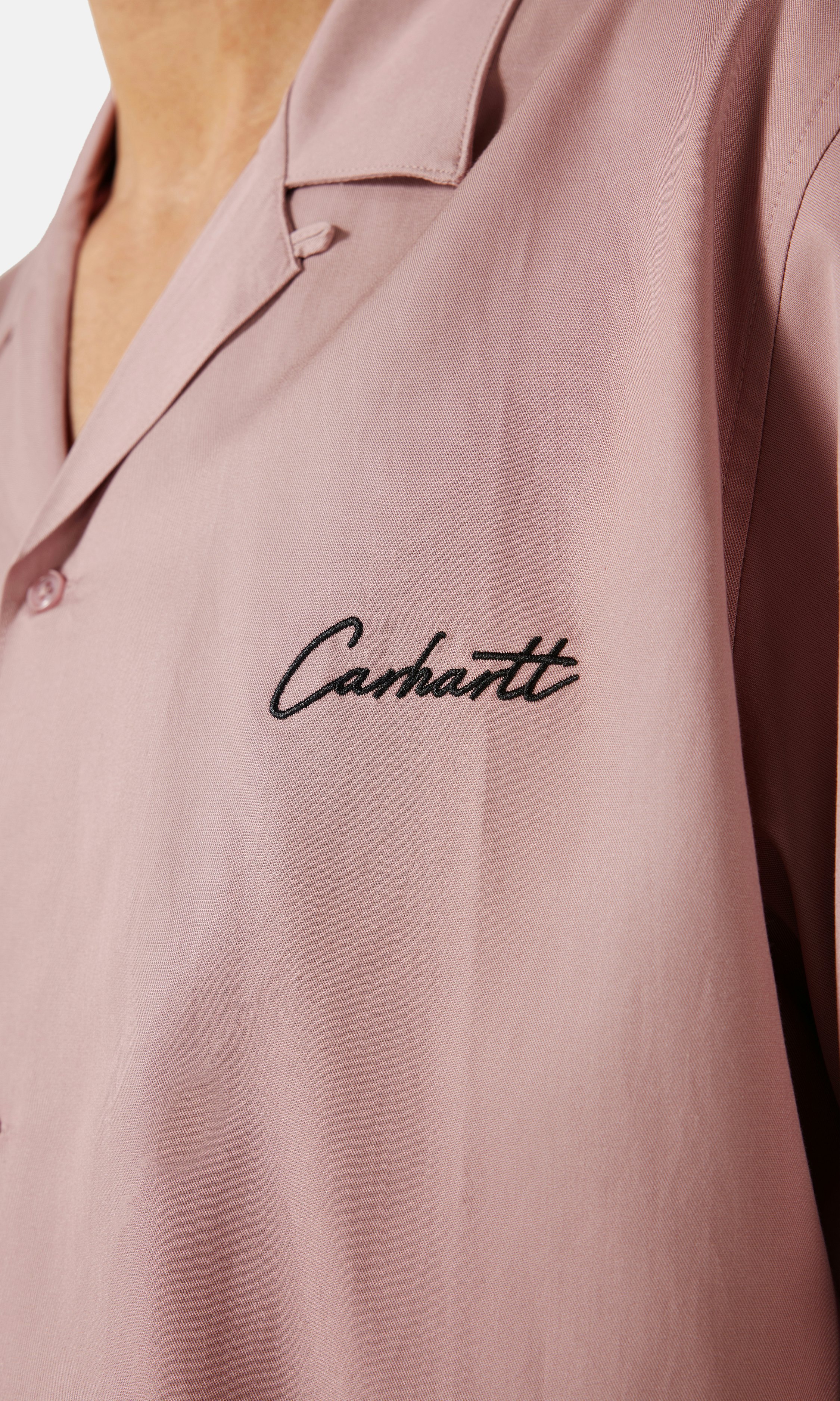 大人気★CARHARTT★S/S DELRAY SHIRT シャツ(GLASSY PINK/追跡O) Carhartt WIP – S/S Delray Shirt Glassy Pink/Black