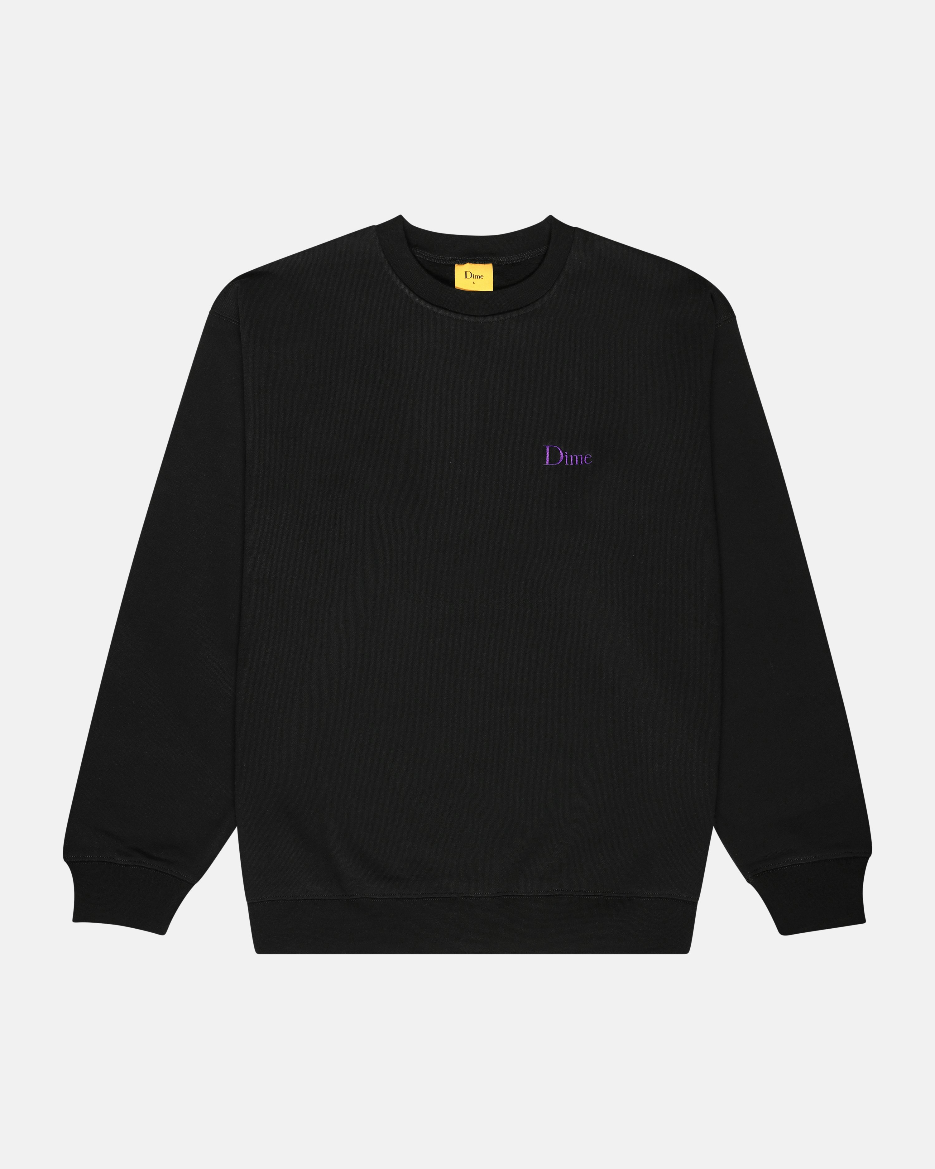 Dime Classic Small Logo crewneck Black | Men | Junkyard